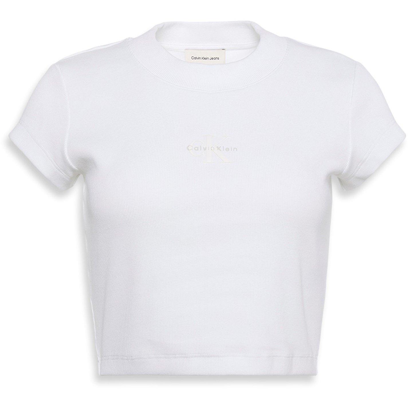 Bianco - Calvin Klein Jeans - Women's CKJ Mono Baby T Crop Top - 7