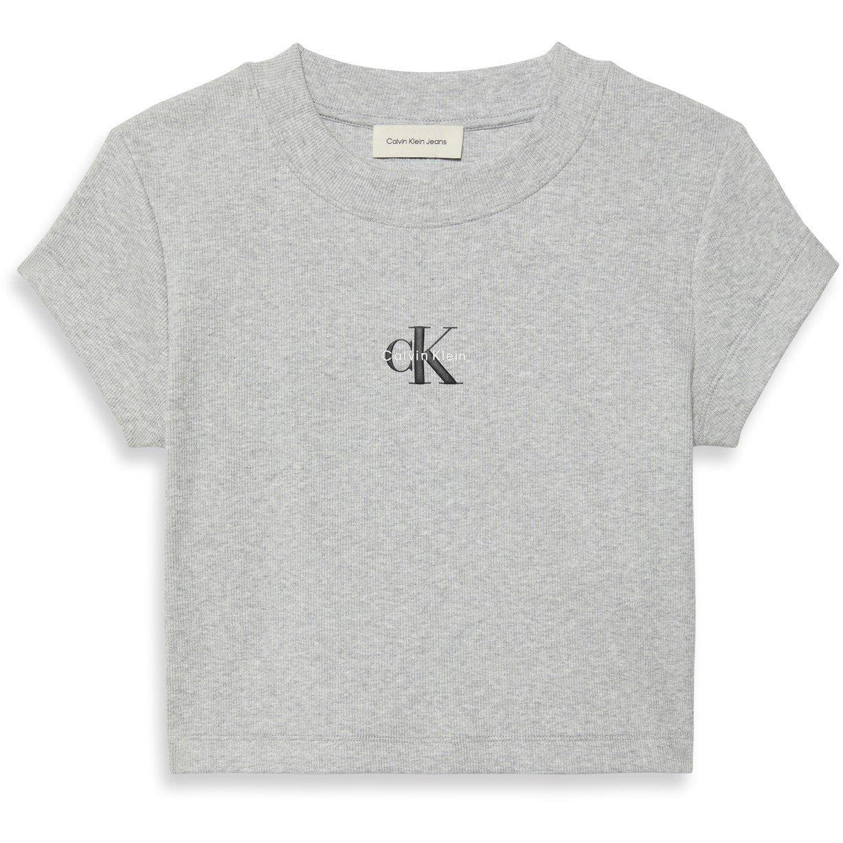 Calvin Klein Jeans Women's Grey Baby Tee in Size 8, Sports Direct - Image 4