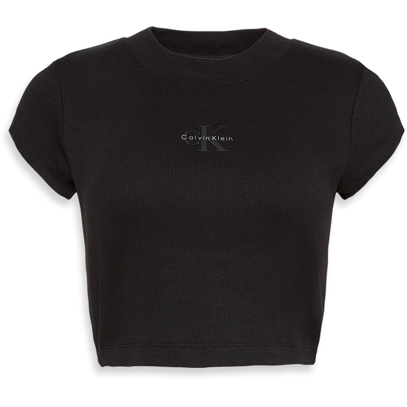 Noir - Calvin Klein Jeans - Women's CKJ Mono Baby T Crop Top - 6