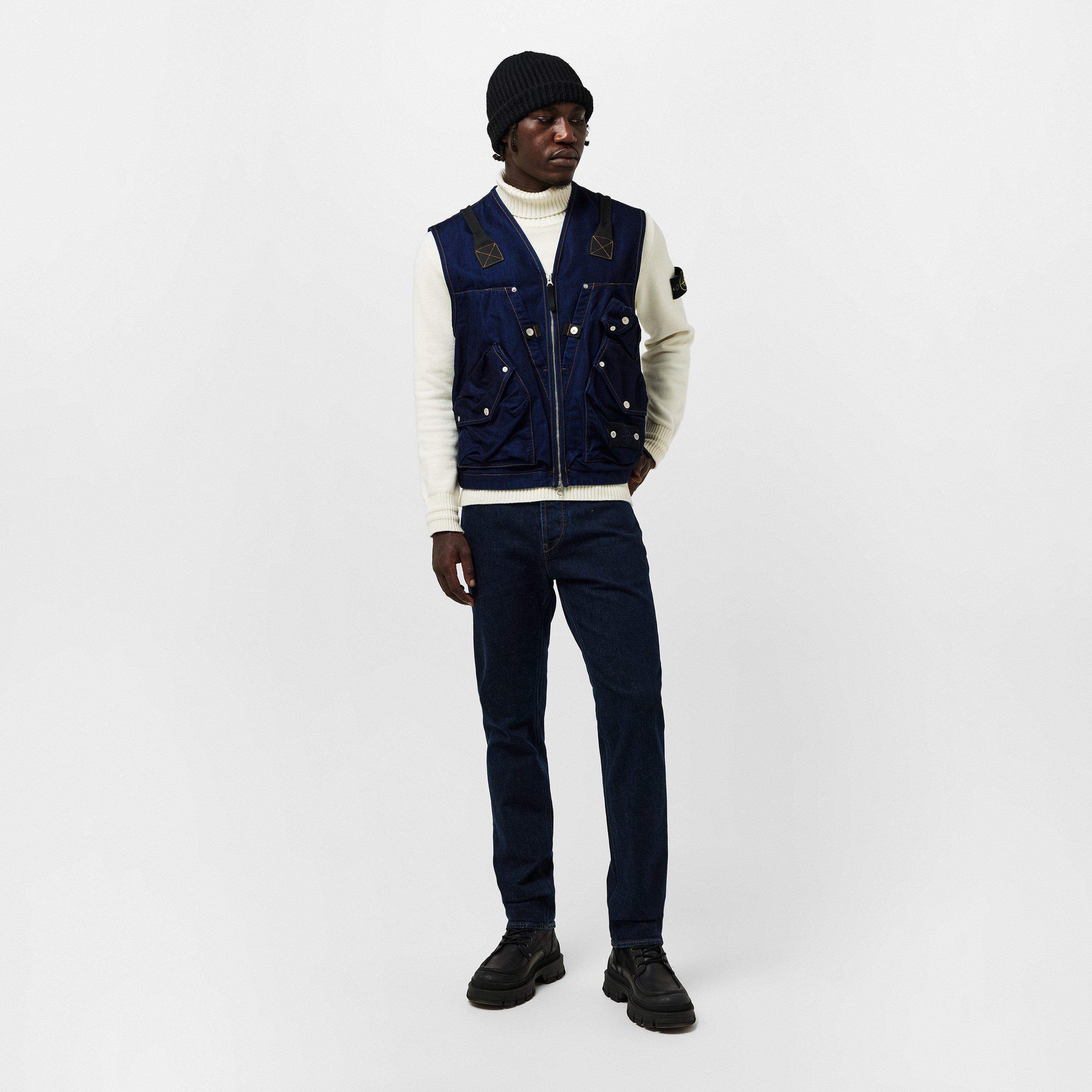 Indigo VJ201 - Stone Island - Mens Denim Research Slim Fit Jeans - 6