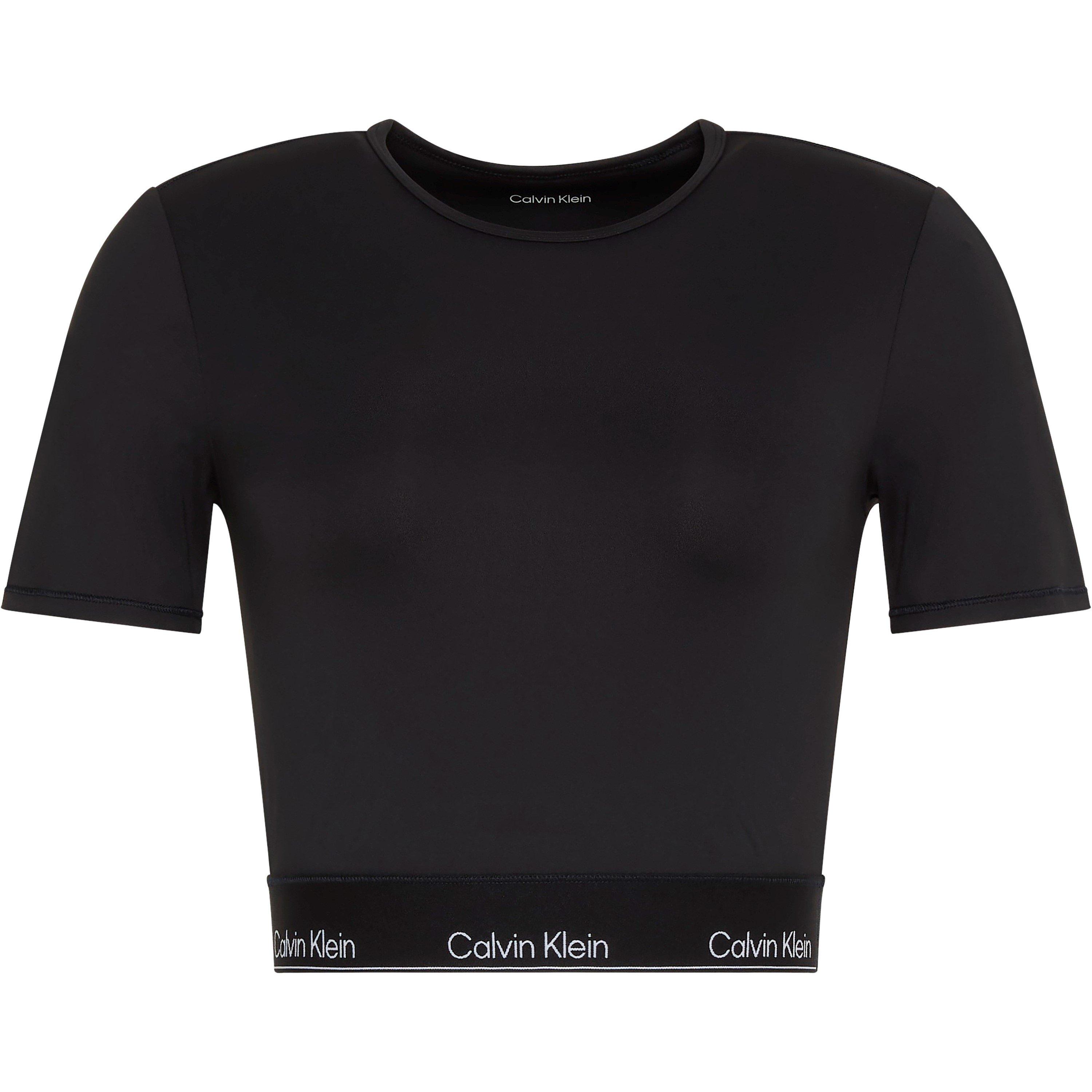 Calvin Klein Women's Mod Tape Crop Tops - Black - 8 (XS)
