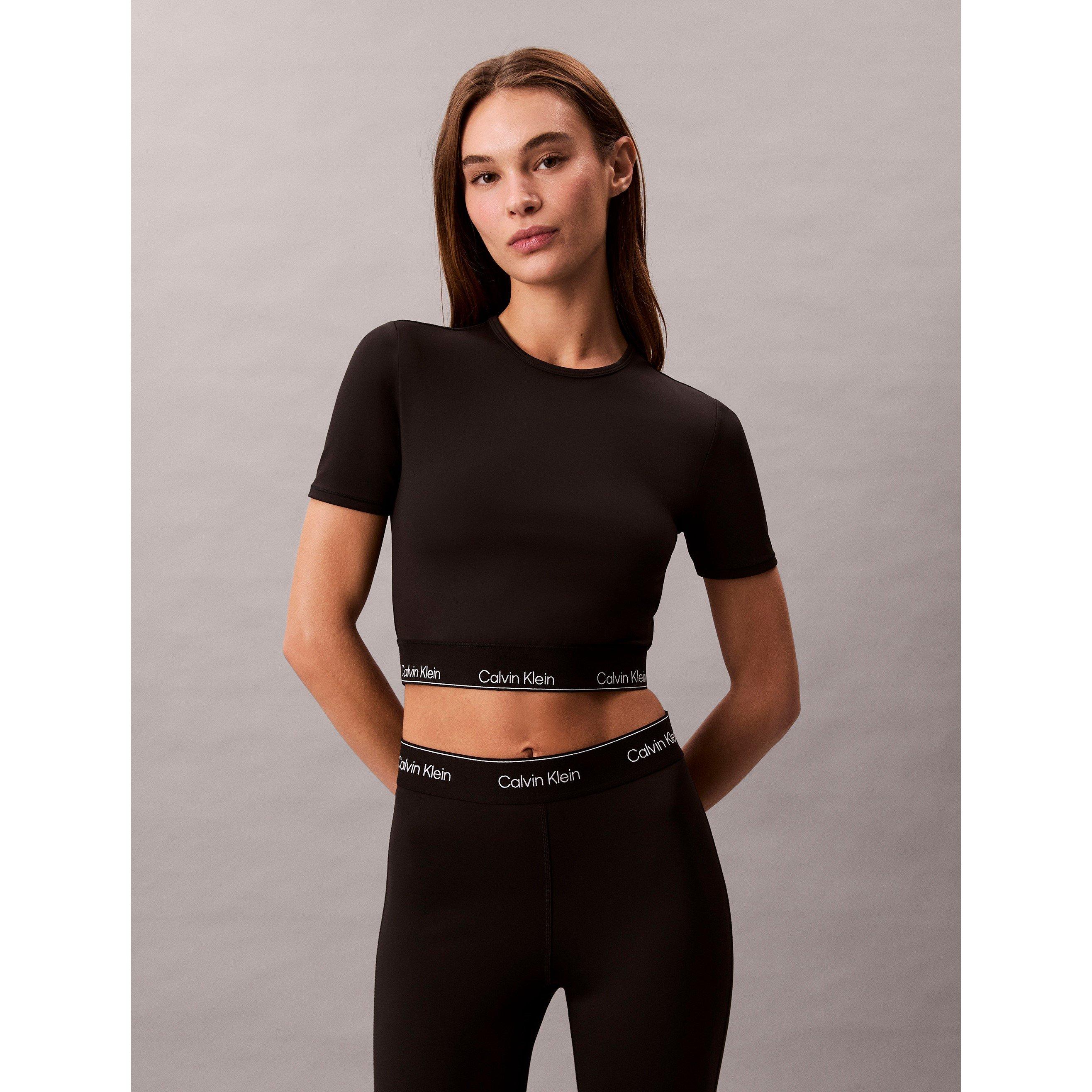 Zwart - Calvin Klein - Women&#x27;s Mod Tape Crop Tops - 2
