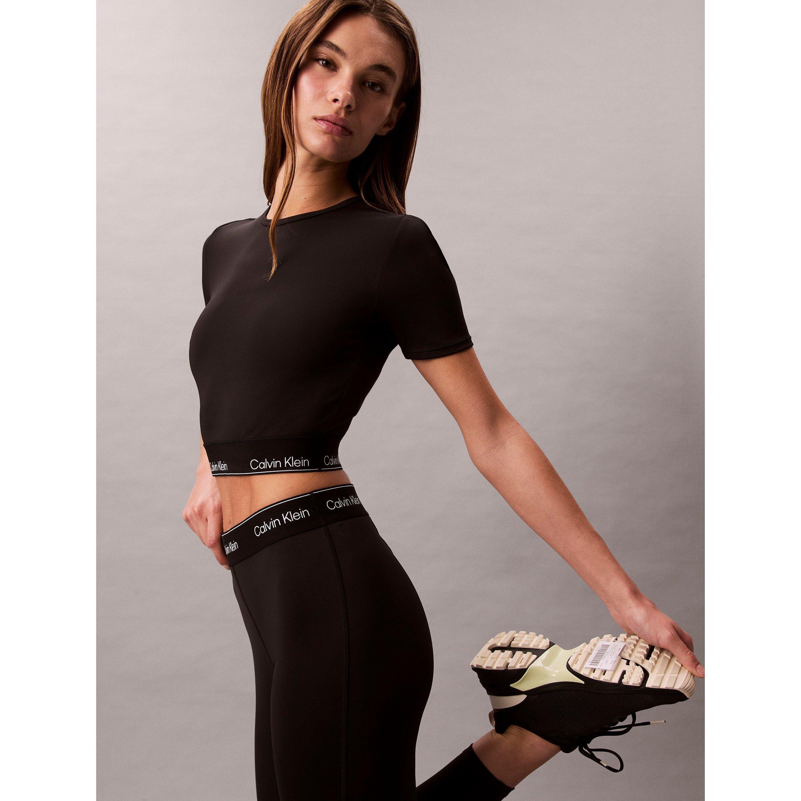 Zwart - Calvin Klein - Women&#x27;s Mod Tape Crop Tops - 5