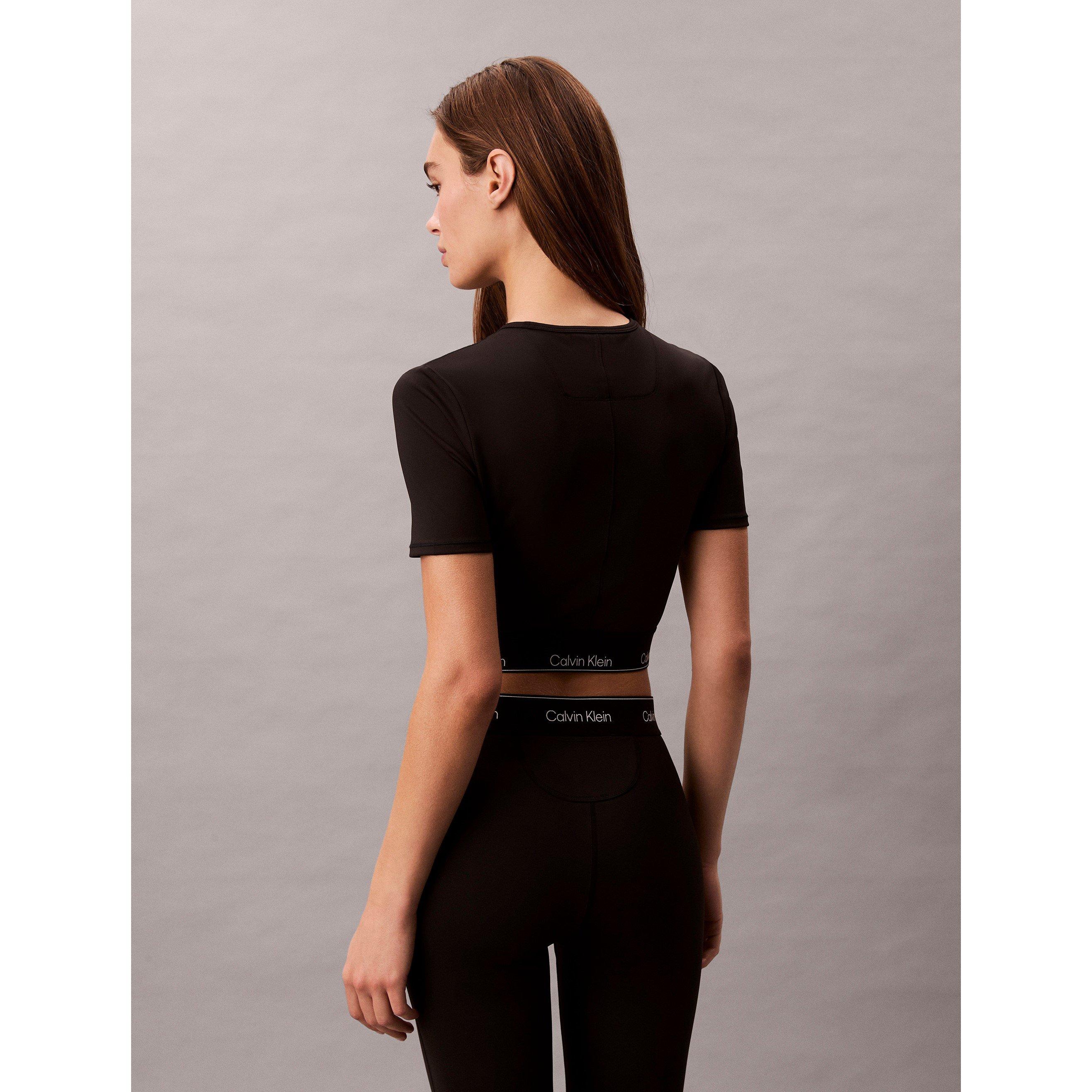 Zwart - Calvin Klein - Women&#x27;s Mod Tape Crop Tops - 6