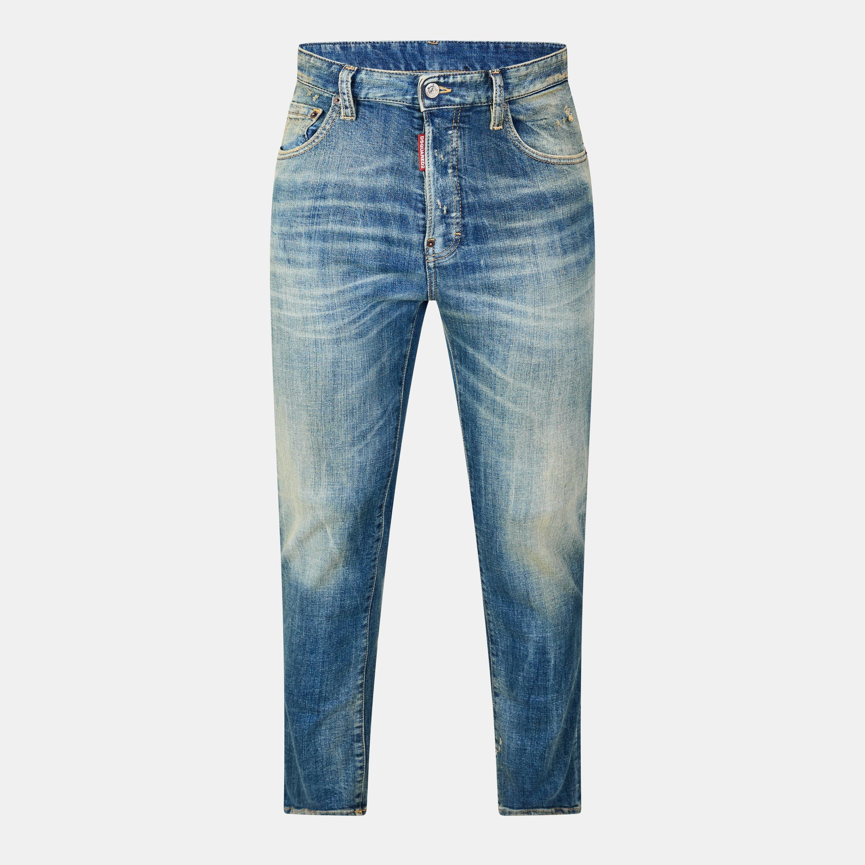 Navy Blue - DSquared2 - Men's Denim Straight Leg Jeans - 1