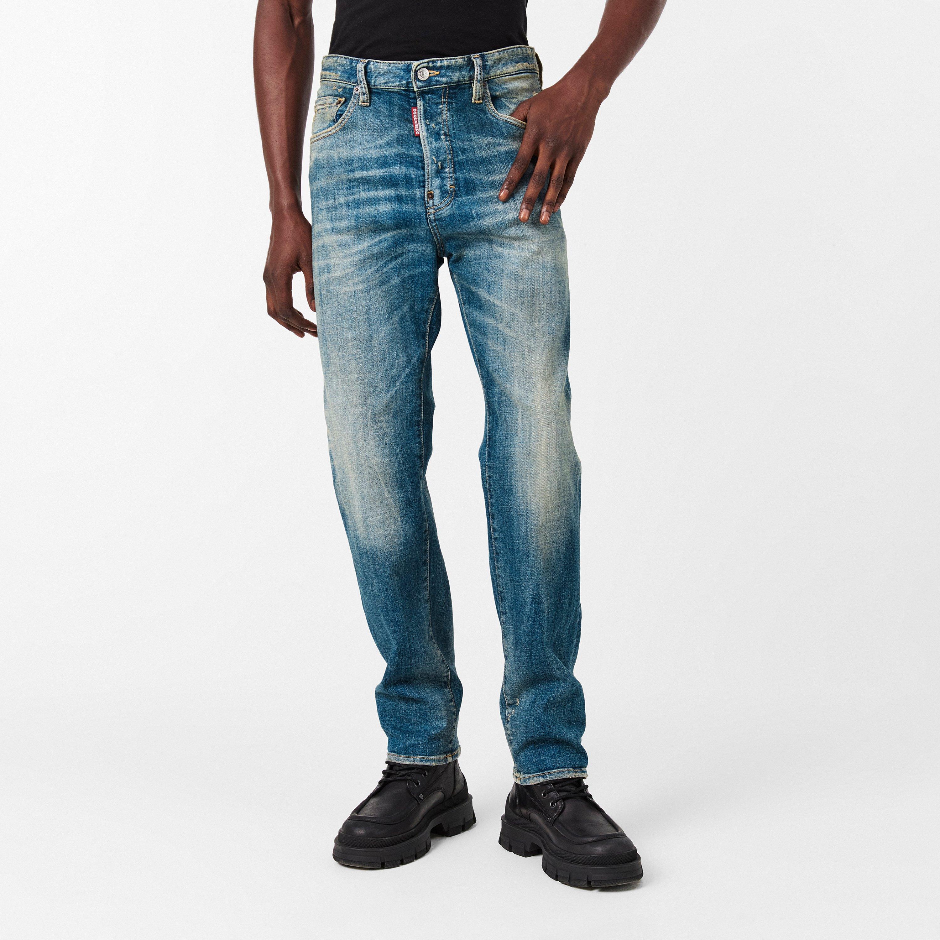 Navy Blue - DSquared2 - Men's Straight Fit Denim Jeans - 3