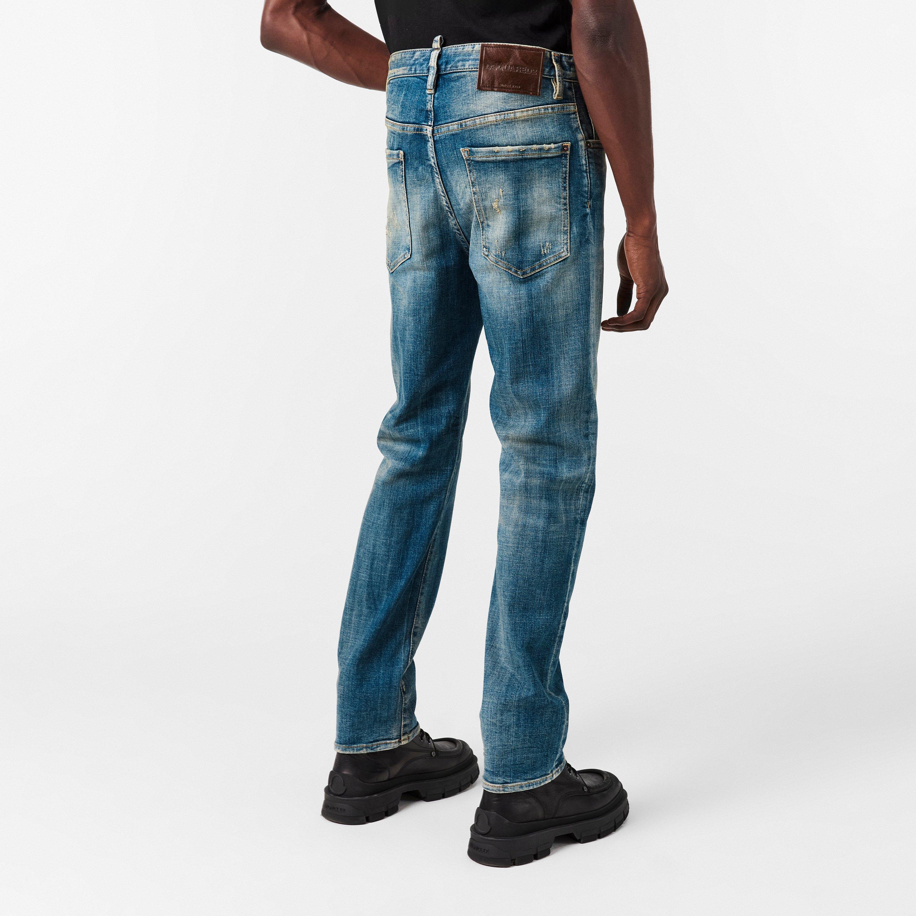 Navy Blue - DSquared2 - Men's Straight Fit Denim Jeans - 4