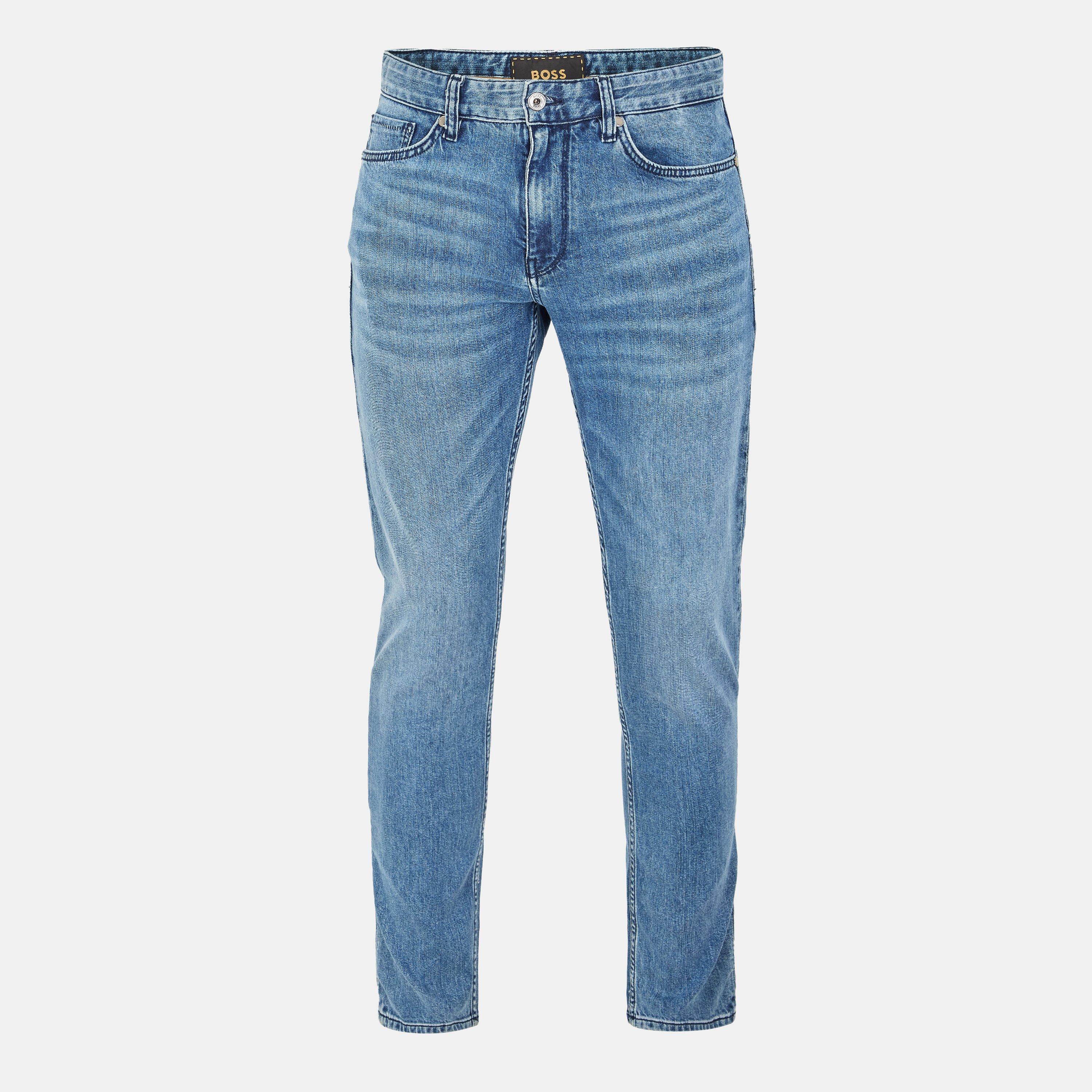 Boss Men's L Delaware Slim Fit Jeans - Medium Blue - 30W R