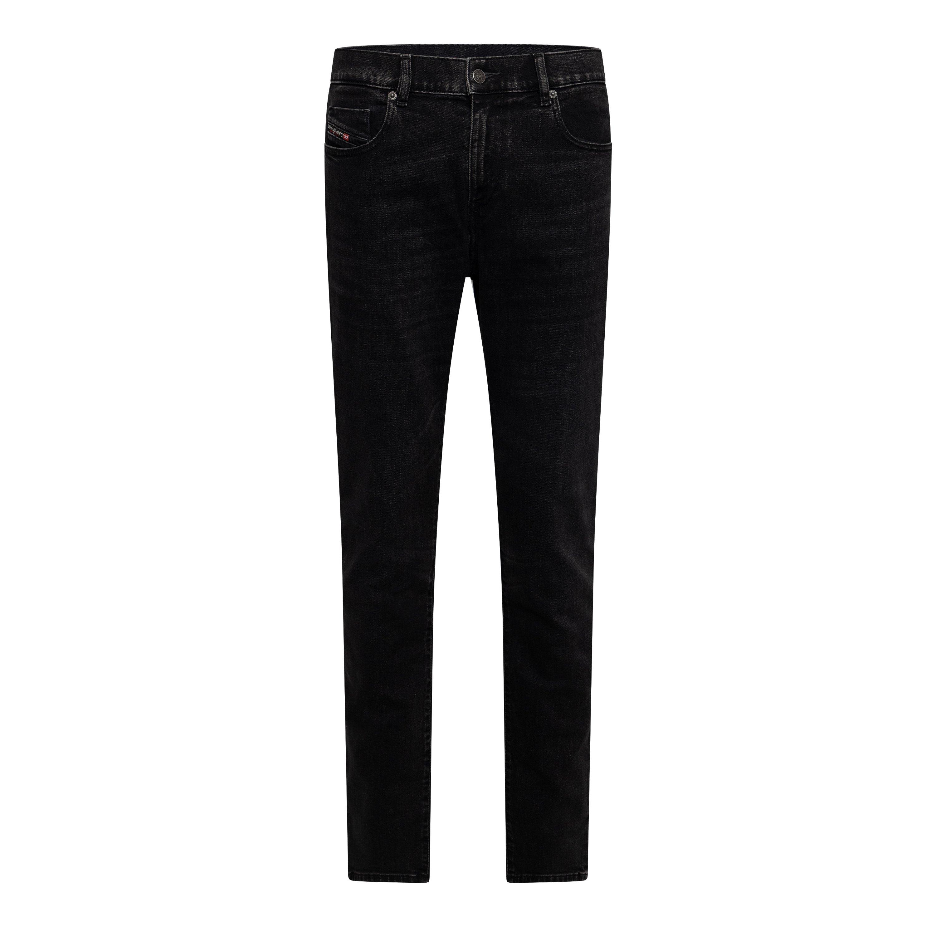 Diesel Men's 2019 D-Strukt Slim Fit Jeans - Black/Grey De - 33W L