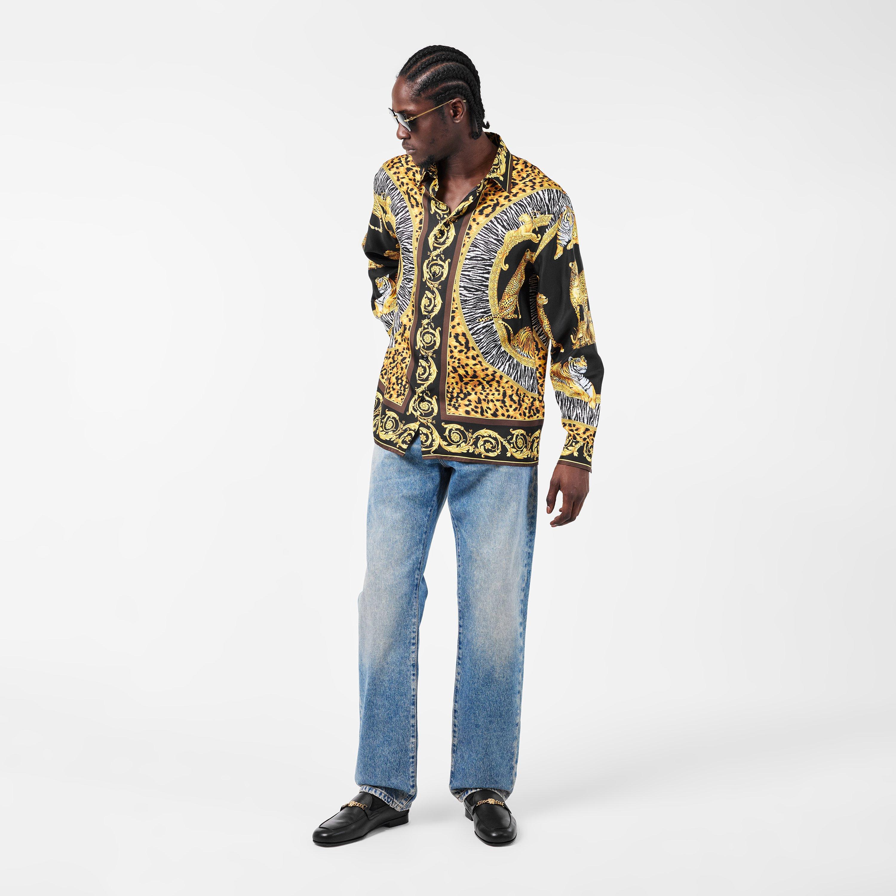 Blue - Versace - Men's Straight Jeans - 6