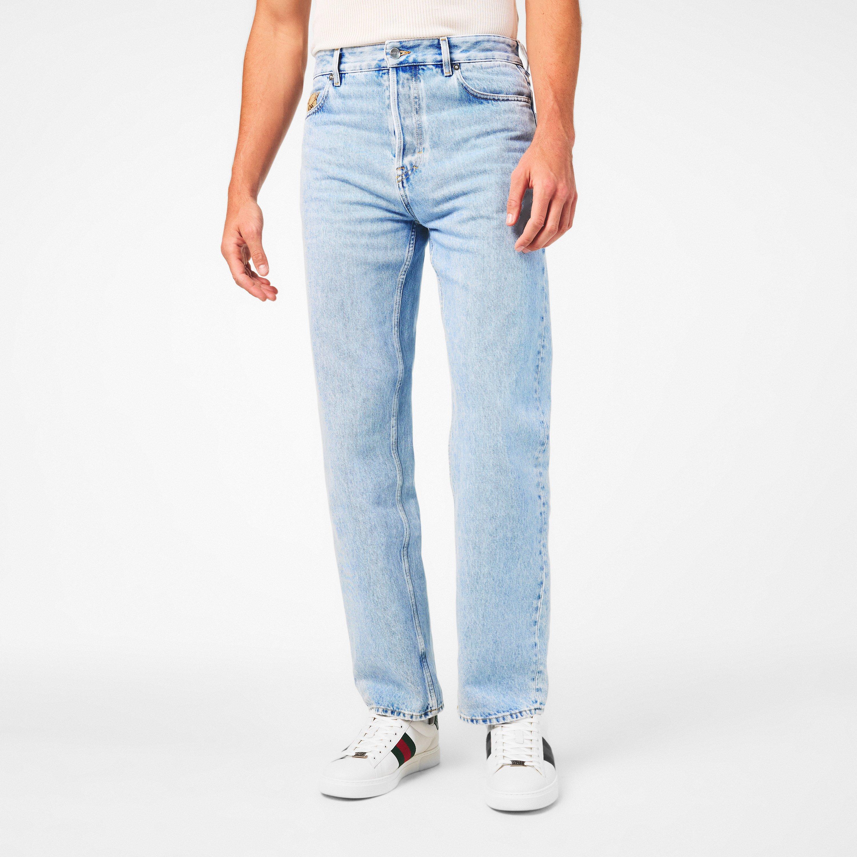 Light Blue - Gucci - Men's Slim Fit Jeans - 3