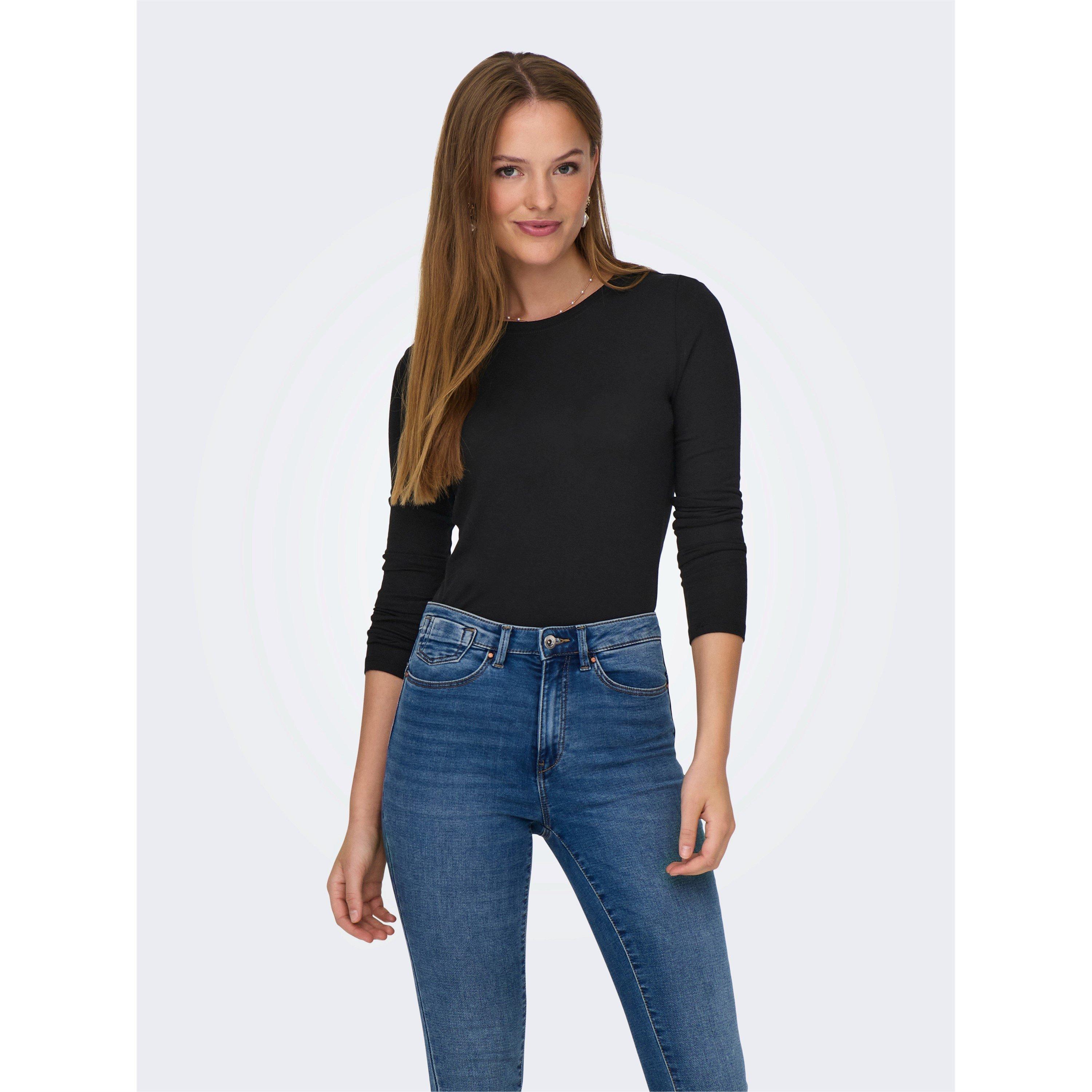 Schwarz - Only - Long Sleeve T-Shirt - 2