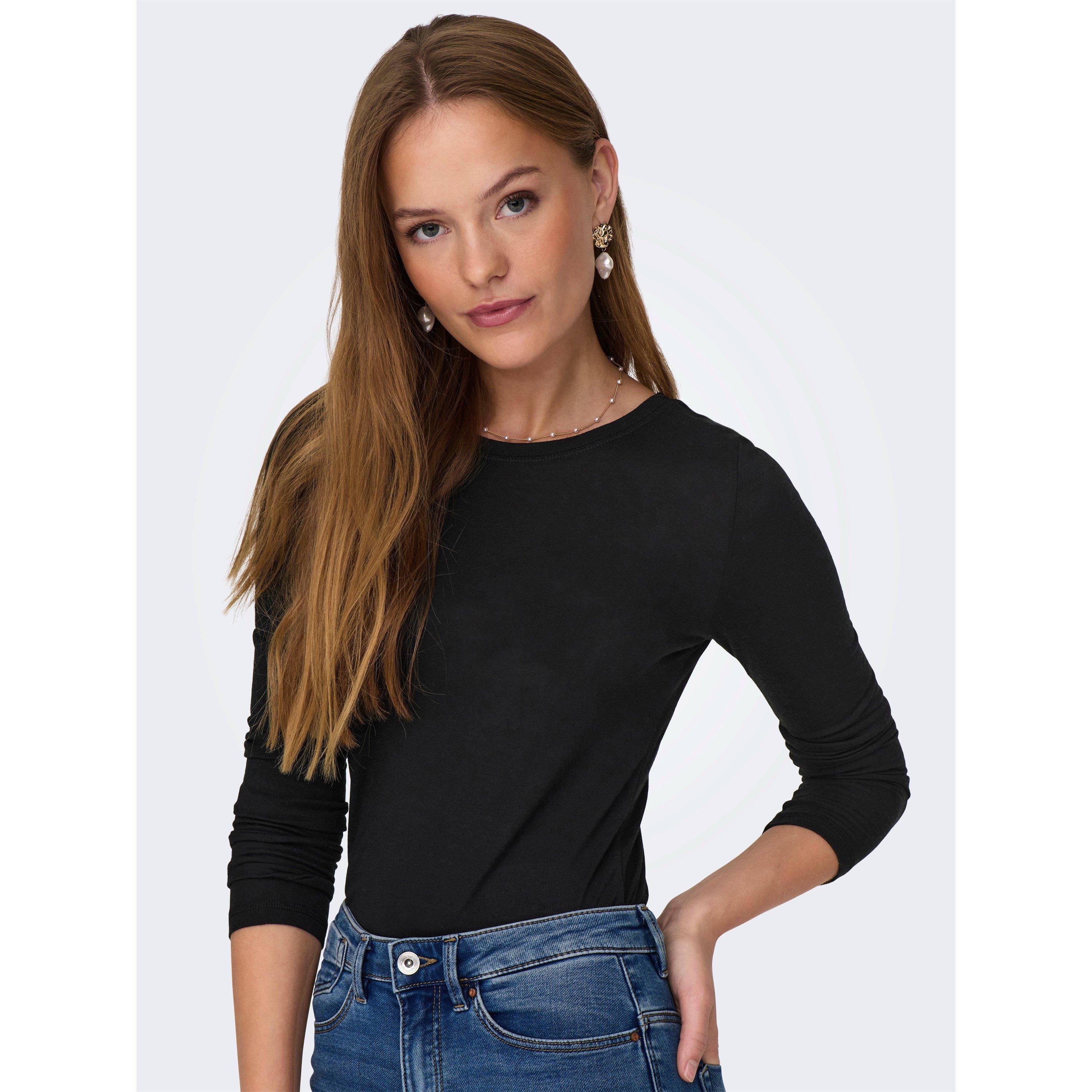Schwarz - Only - Long Sleeve T-Shirt - 3