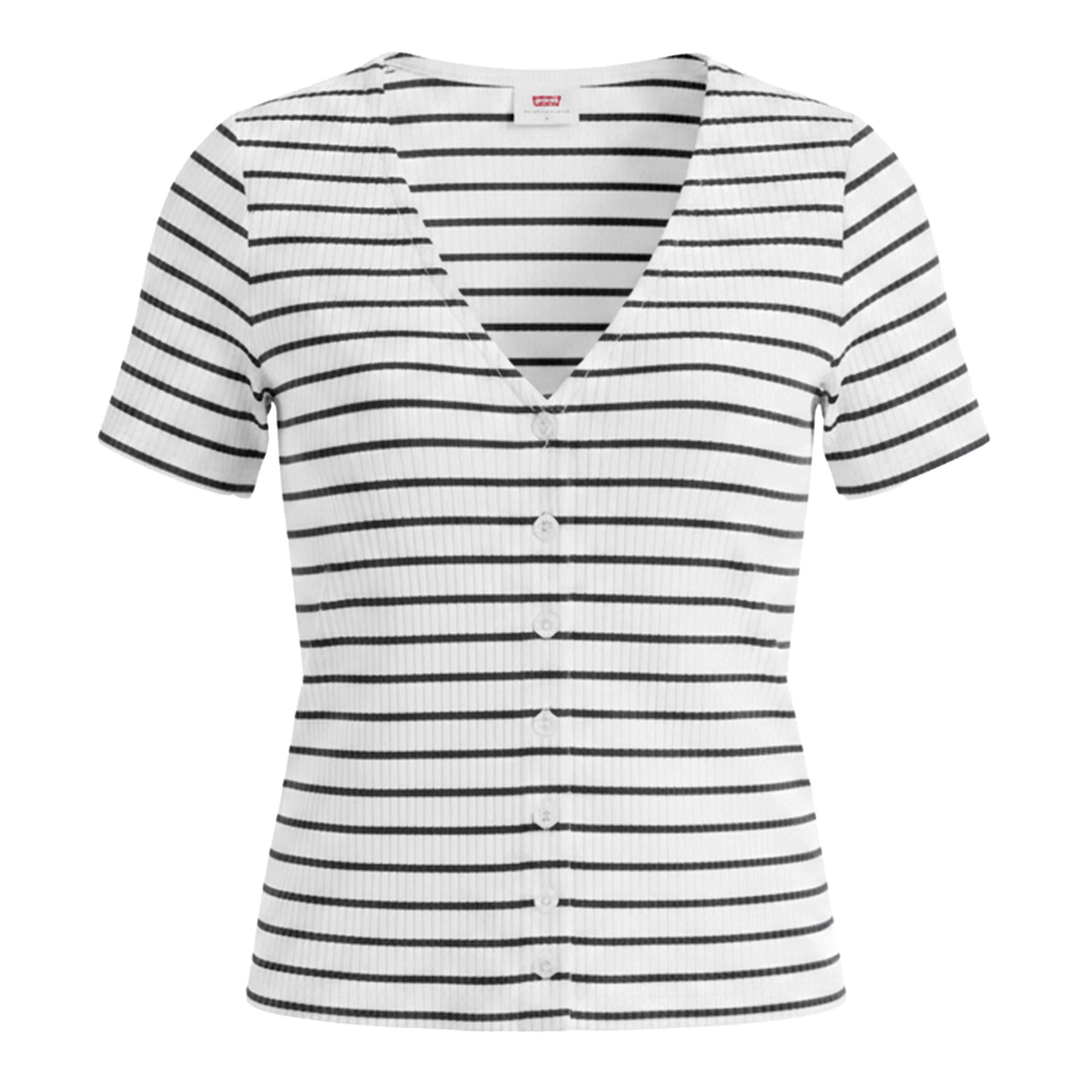Levis Women's Short Sleeve Striped T-Shirt - Peacoat Stripe - 10 (S)