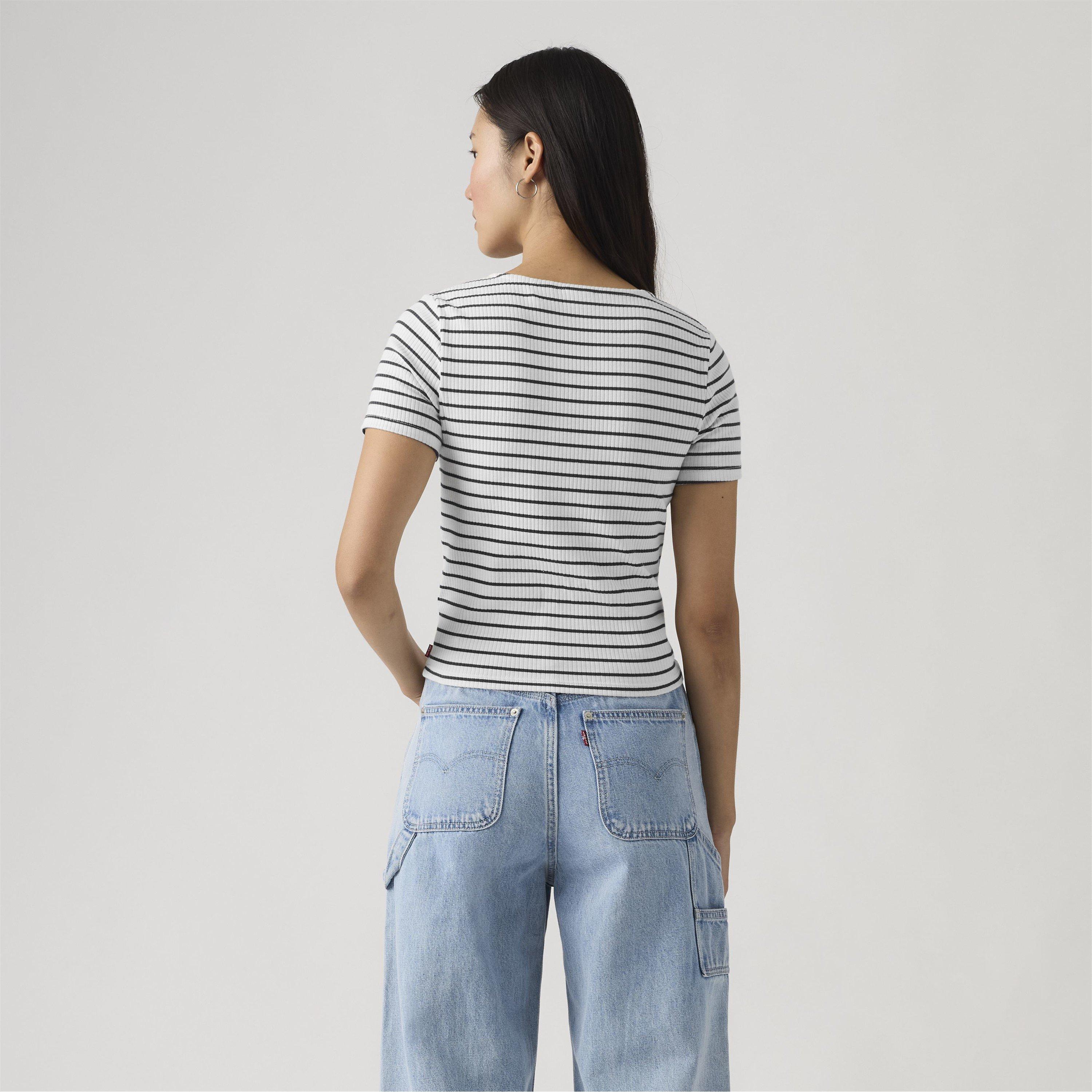 Peacoat Rayé - Levis - Short Sleeve Striped T-Shirt - 4