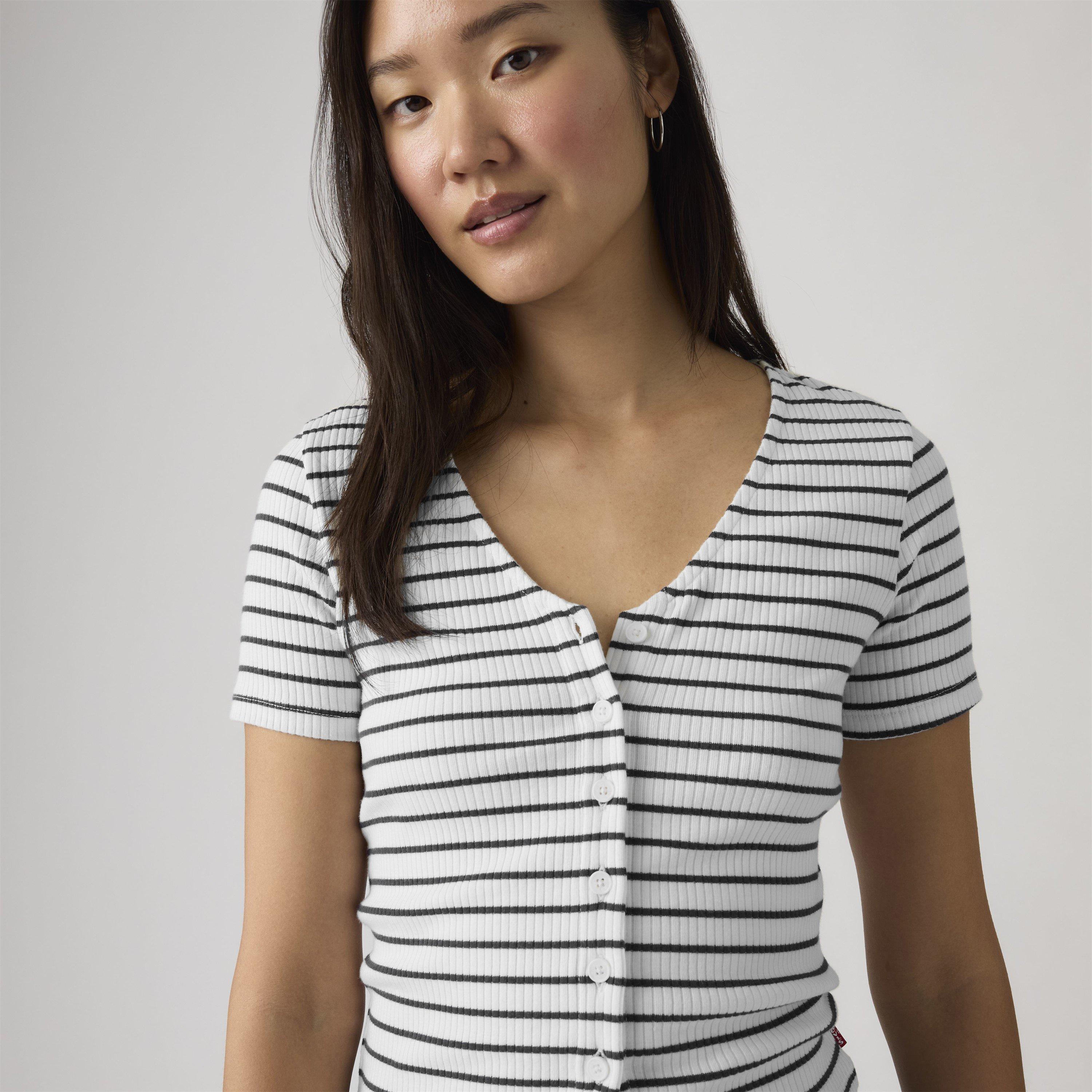 Peacoat Rayé - Levis - Short Sleeve Striped T-Shirt - 5