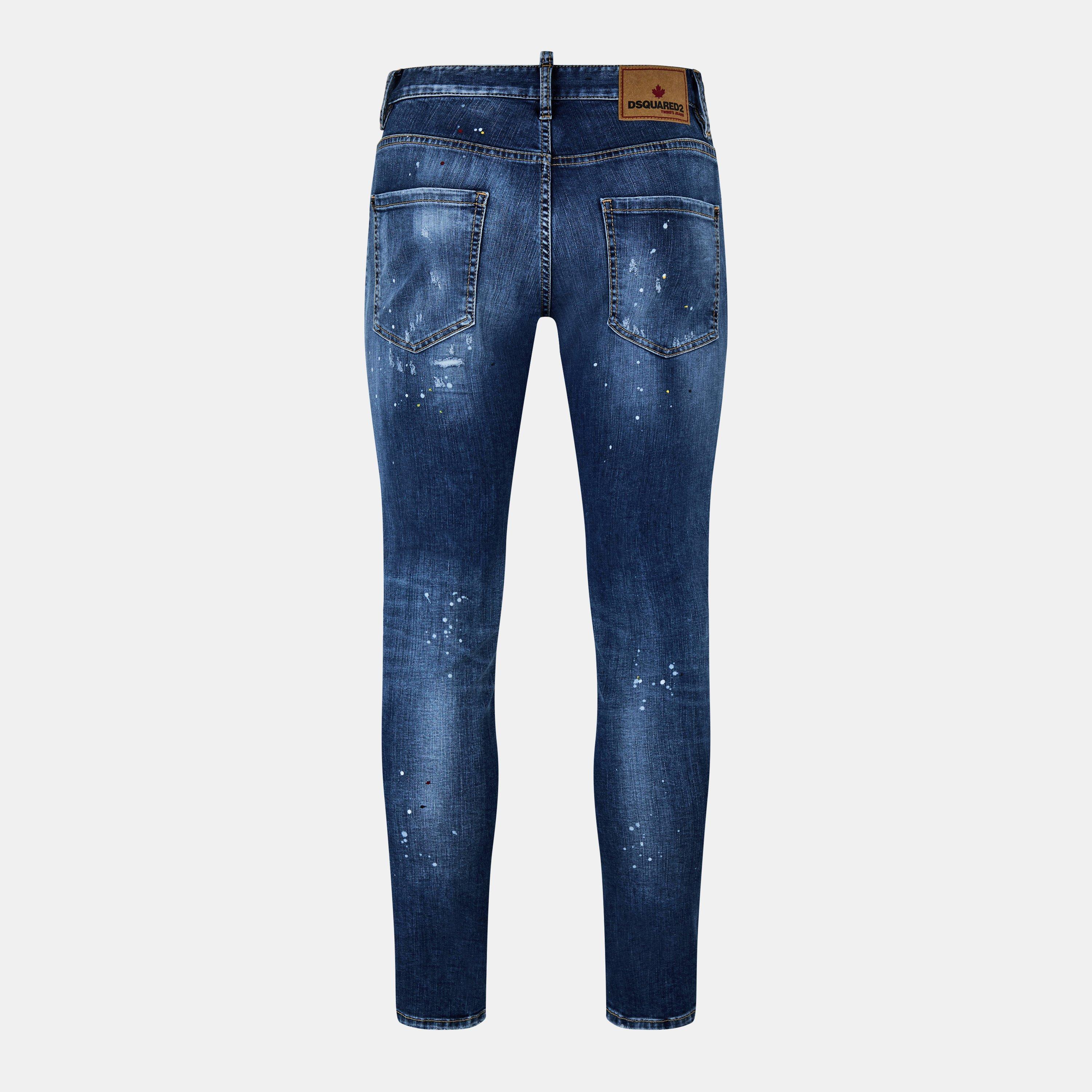 Rip Repair Blue - DSquared2 - Cool Guy Slim Jeans - 2