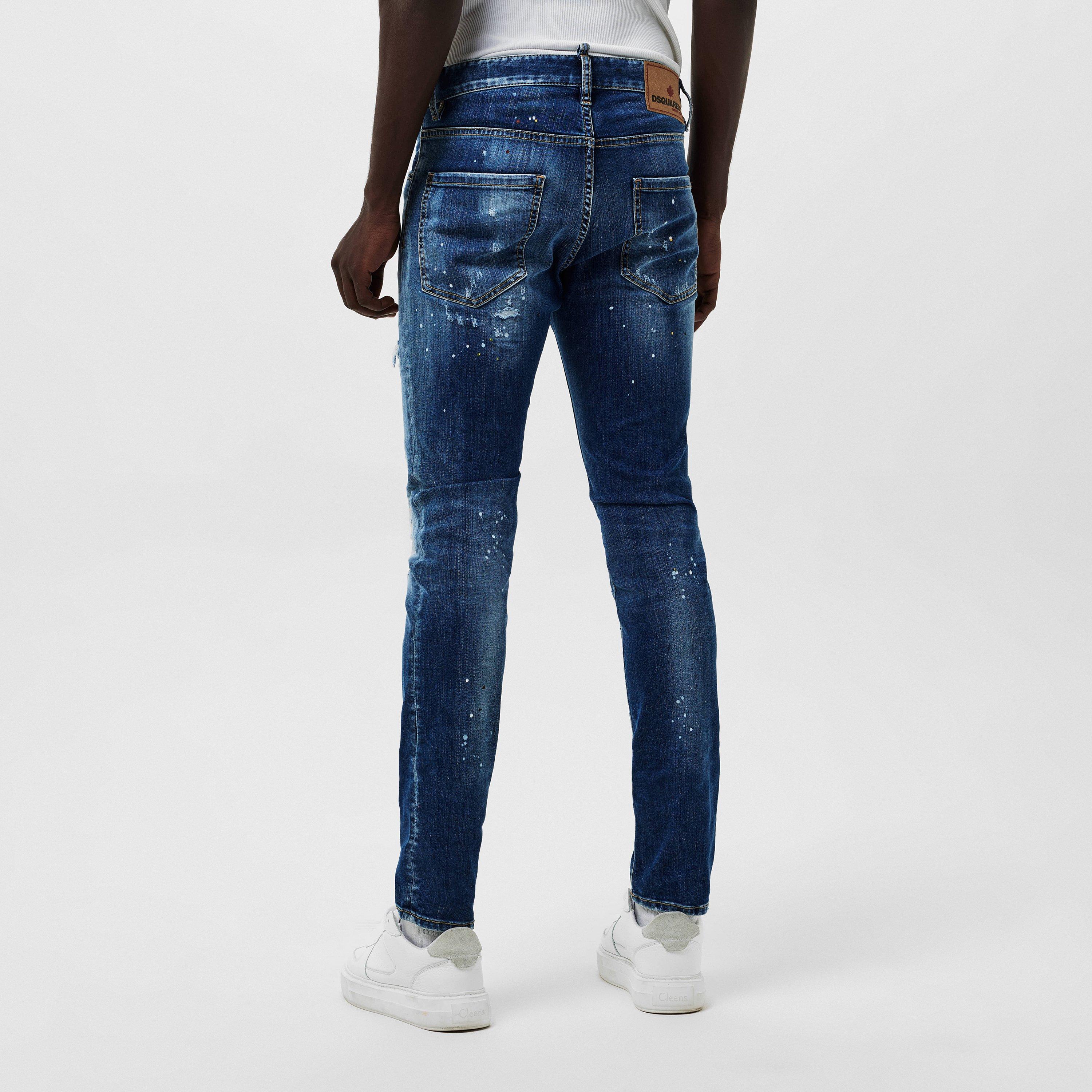 Rip Repair Blue - DSquared2 - Cool Guy Slim Jeans - 4