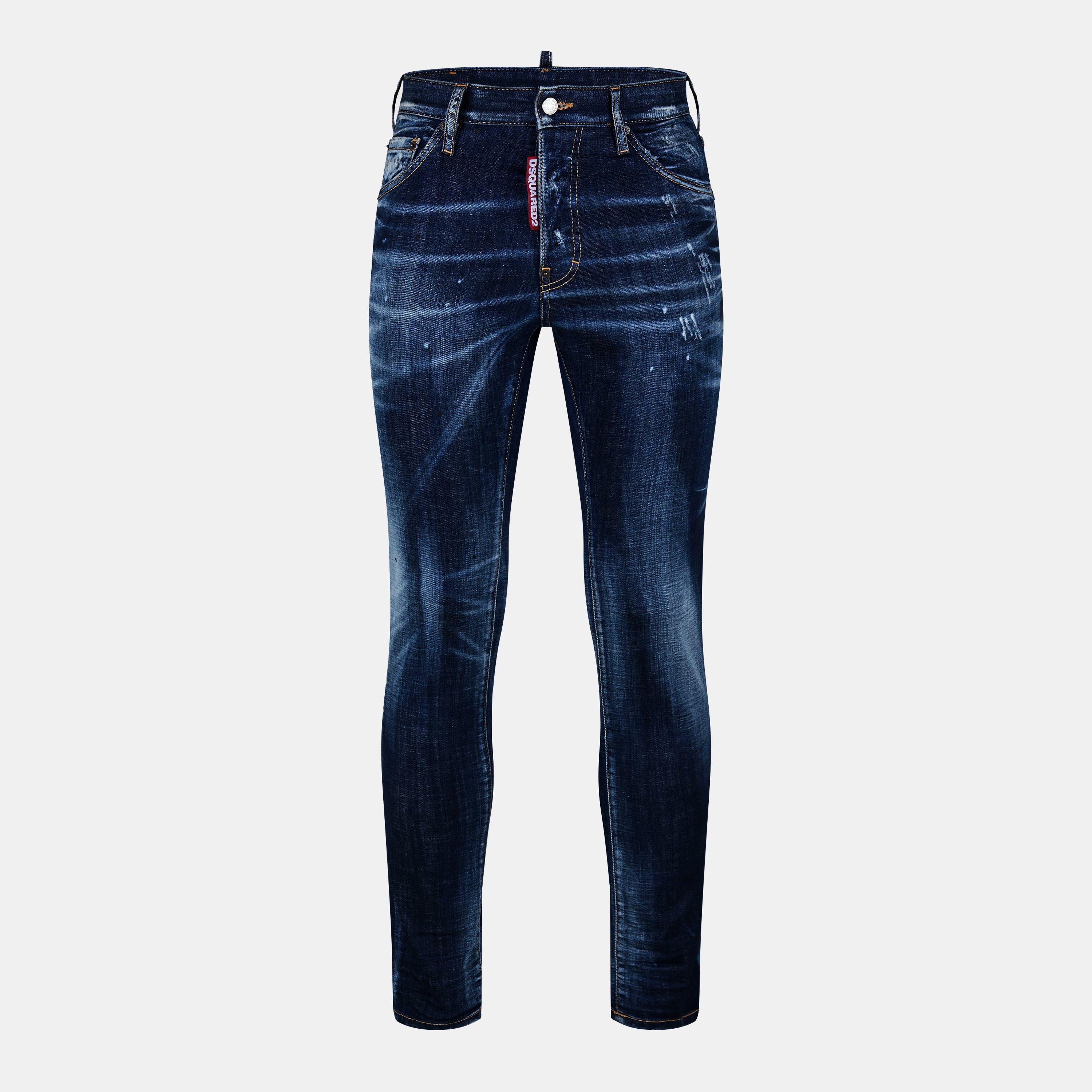 DSquared2 Cool Guy Slim Jeans - Dist Mid Blue - Size 34W R