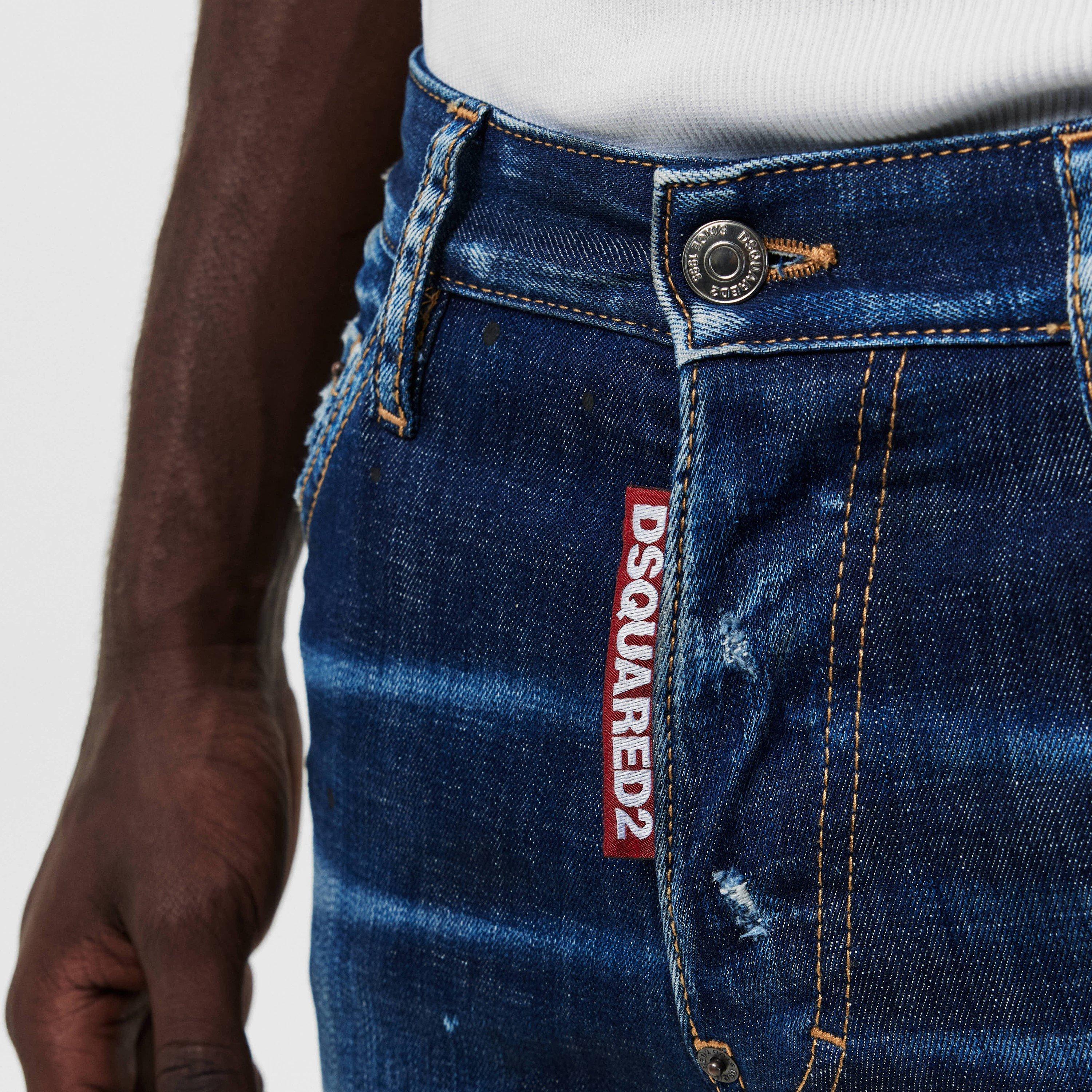 Dist Mid Blue - DSquared2 - Cool Guy Slim Jeans - 5
