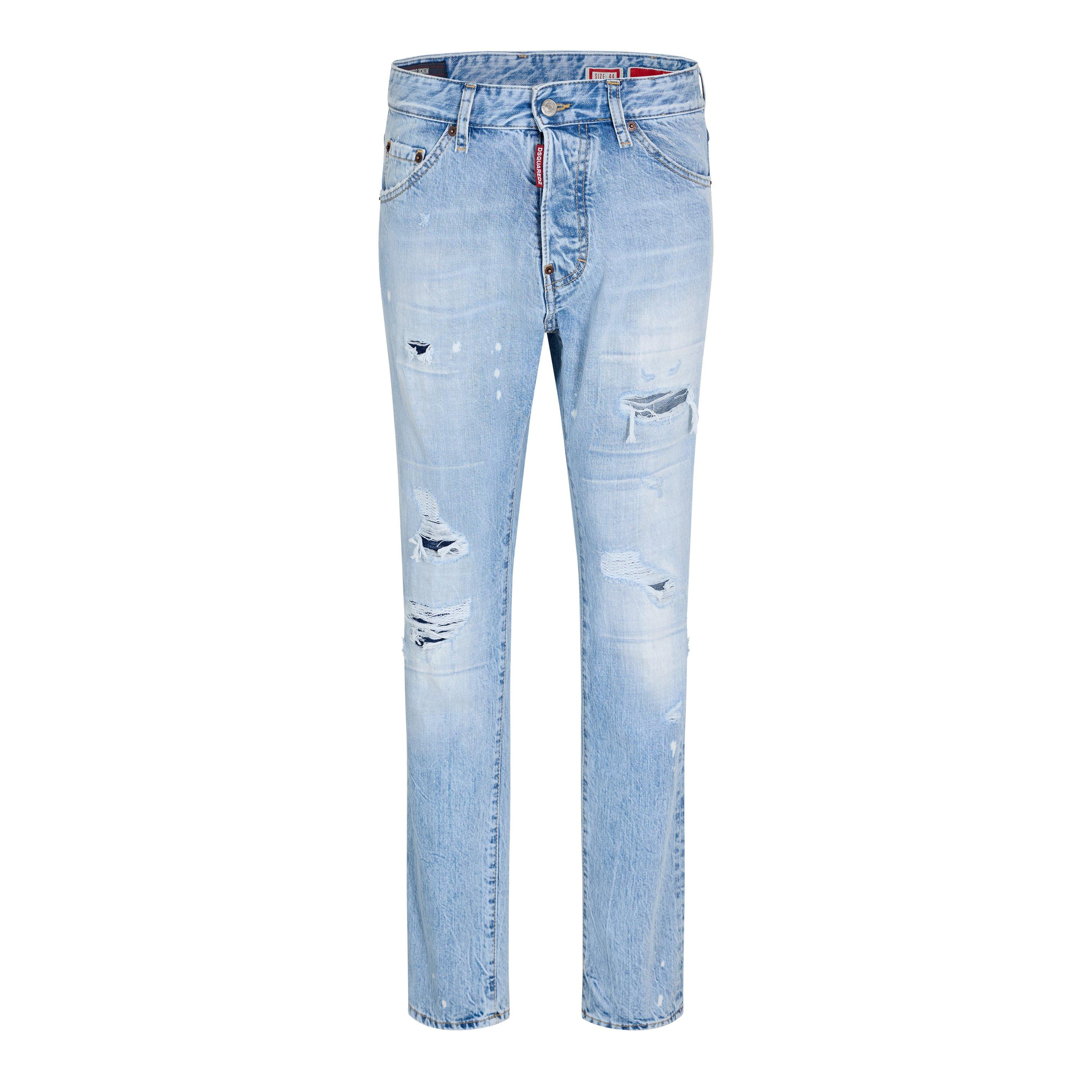Dsquared2 Men's Cool Guy Slim Jeans - Rip Rep L Blue - 34W R (50)