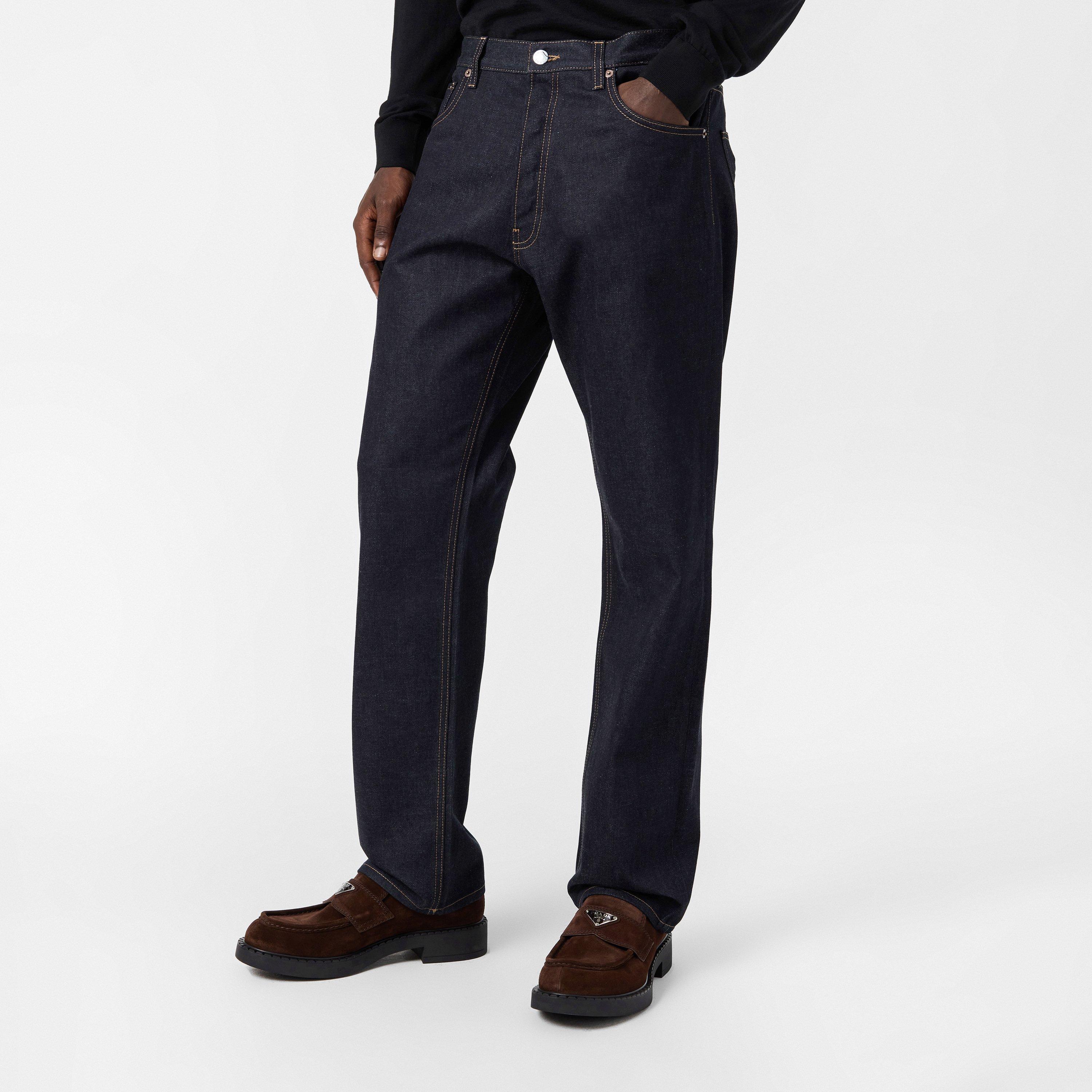 Blue - Prada - Men's Western Straight Leg Jeans - 3