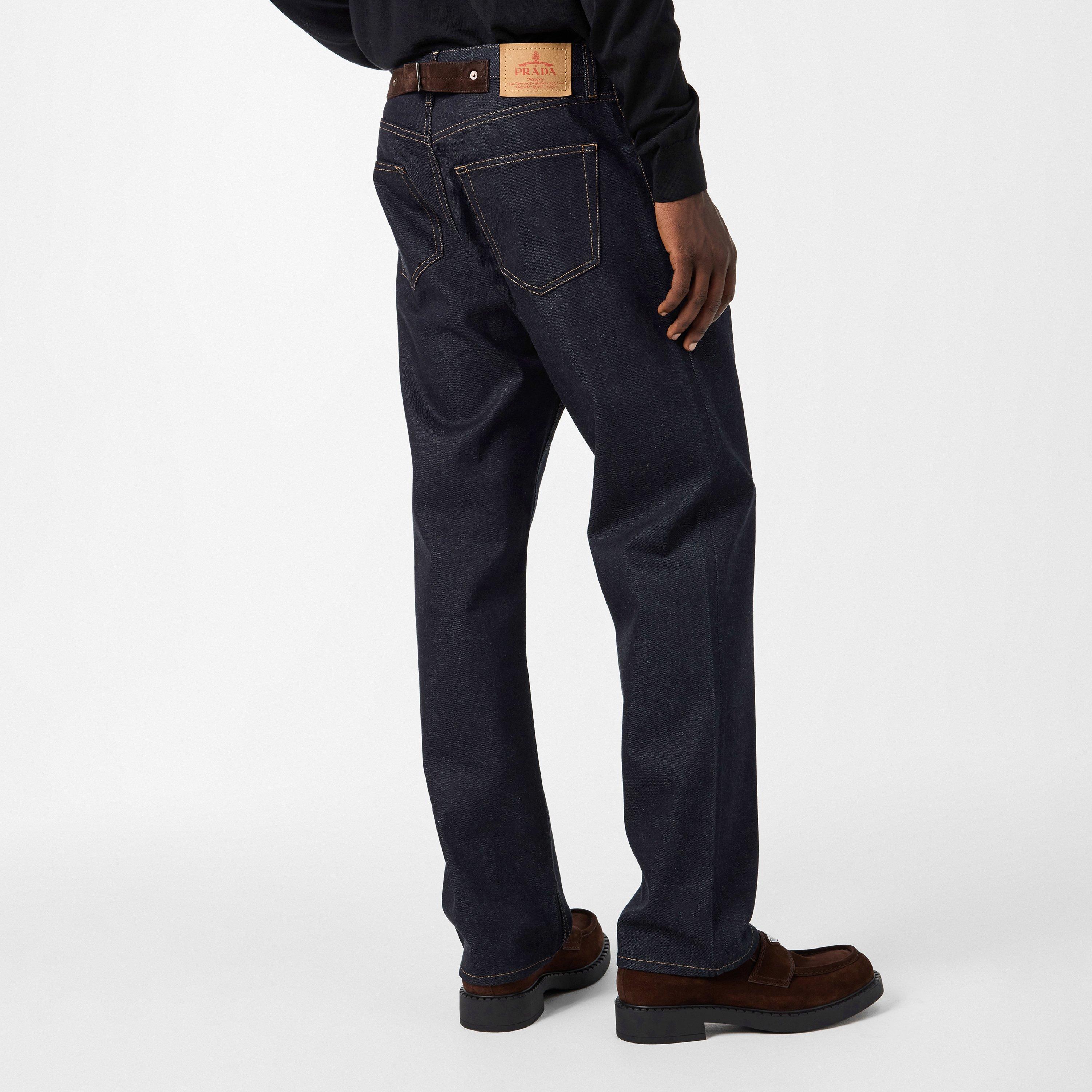 Blue - Prada - Men's Western Straight Leg Jeans - 4