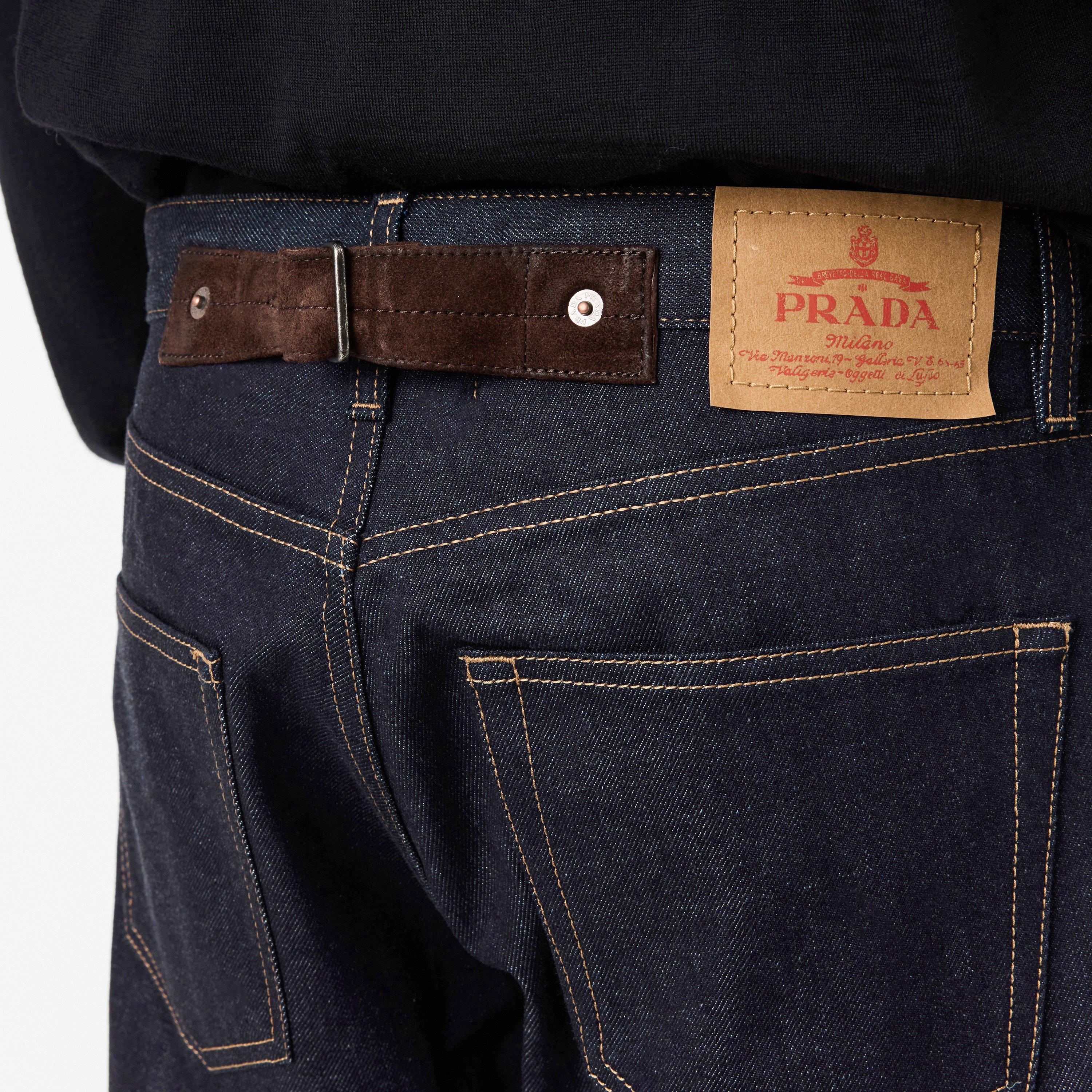 Blue - Prada - Men's Western Straight Leg Jeans - 5