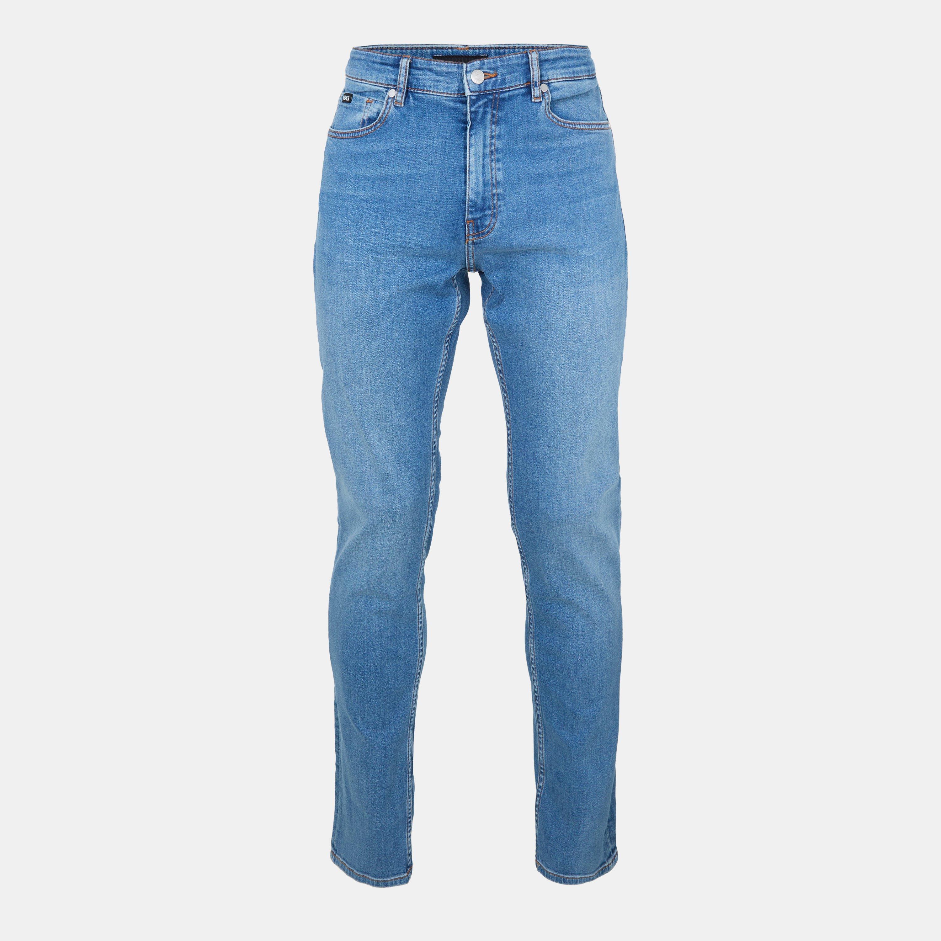Boss Men's Delaware Denim Stretch Slim Fit Jeans - Turq/Aqua - 33W XL