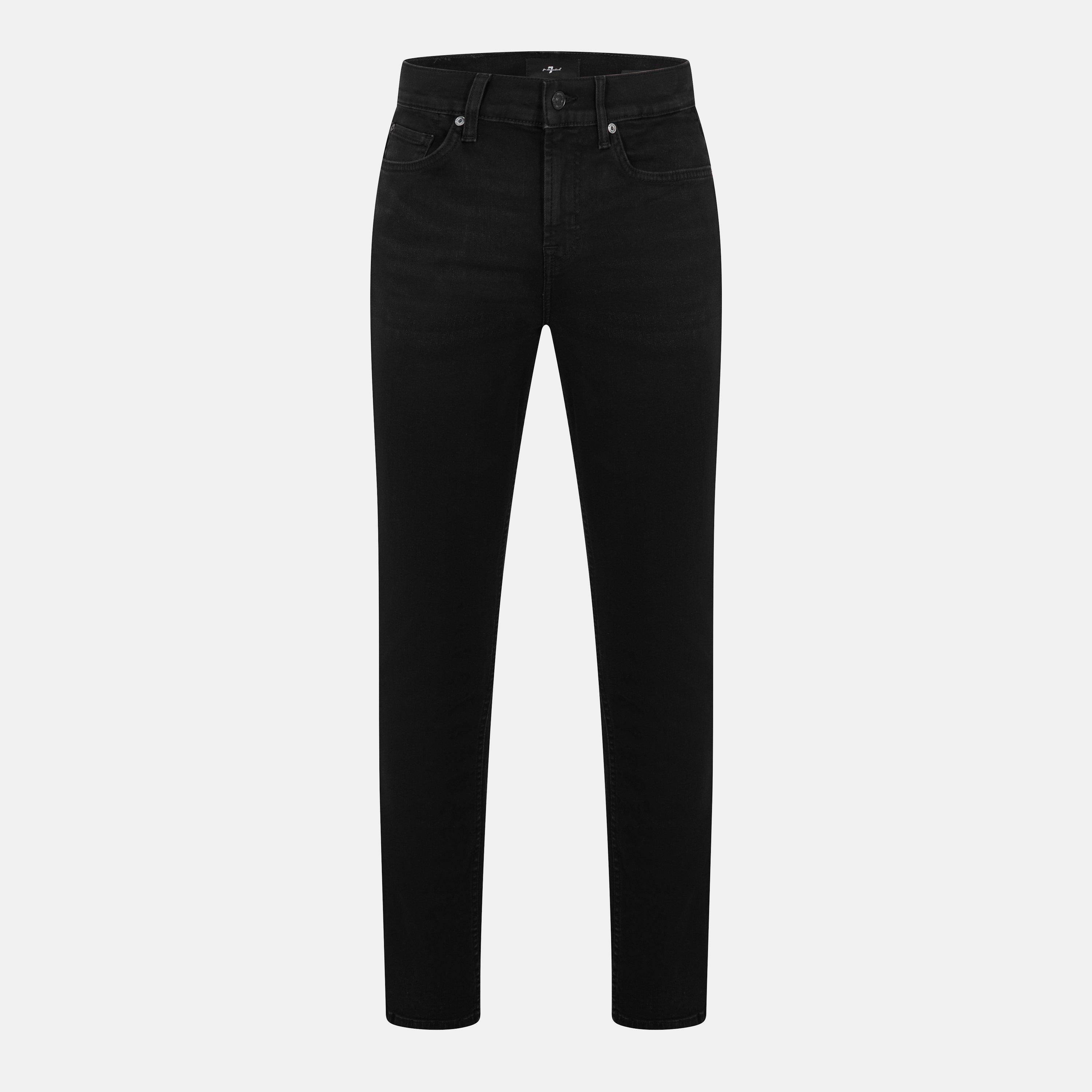 7 For All Mankind Men's Slimmy Slim Fit Jeans - Washed Black - Size 32W R