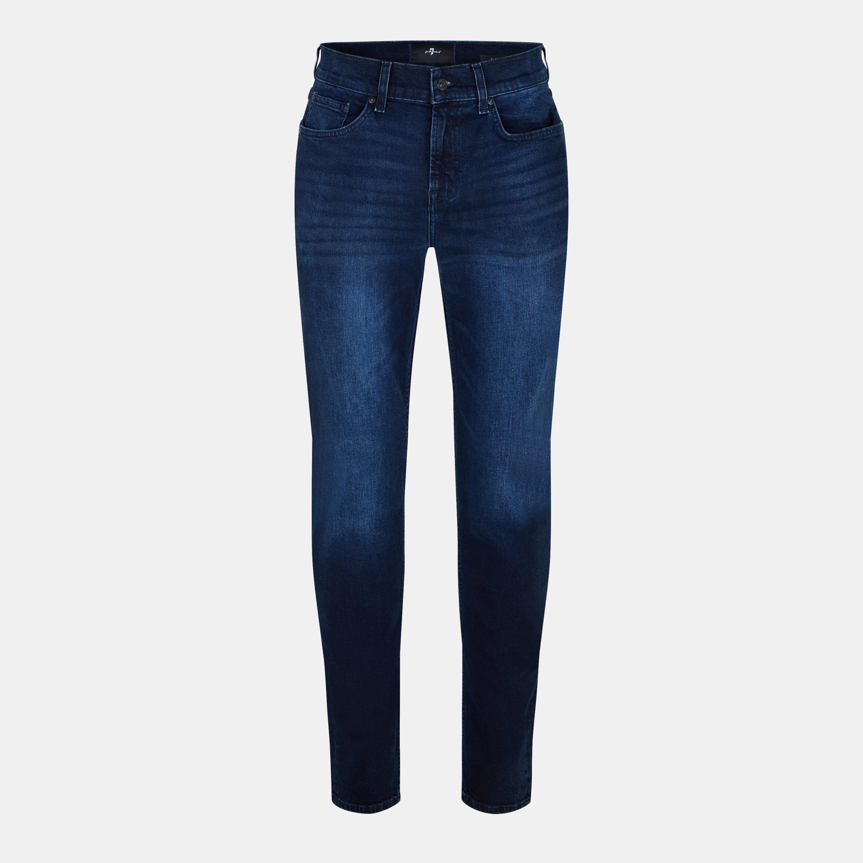 Dark Blue - 7 For All Mankind - Men's Slimmy Slim Fit Jeans - 1
