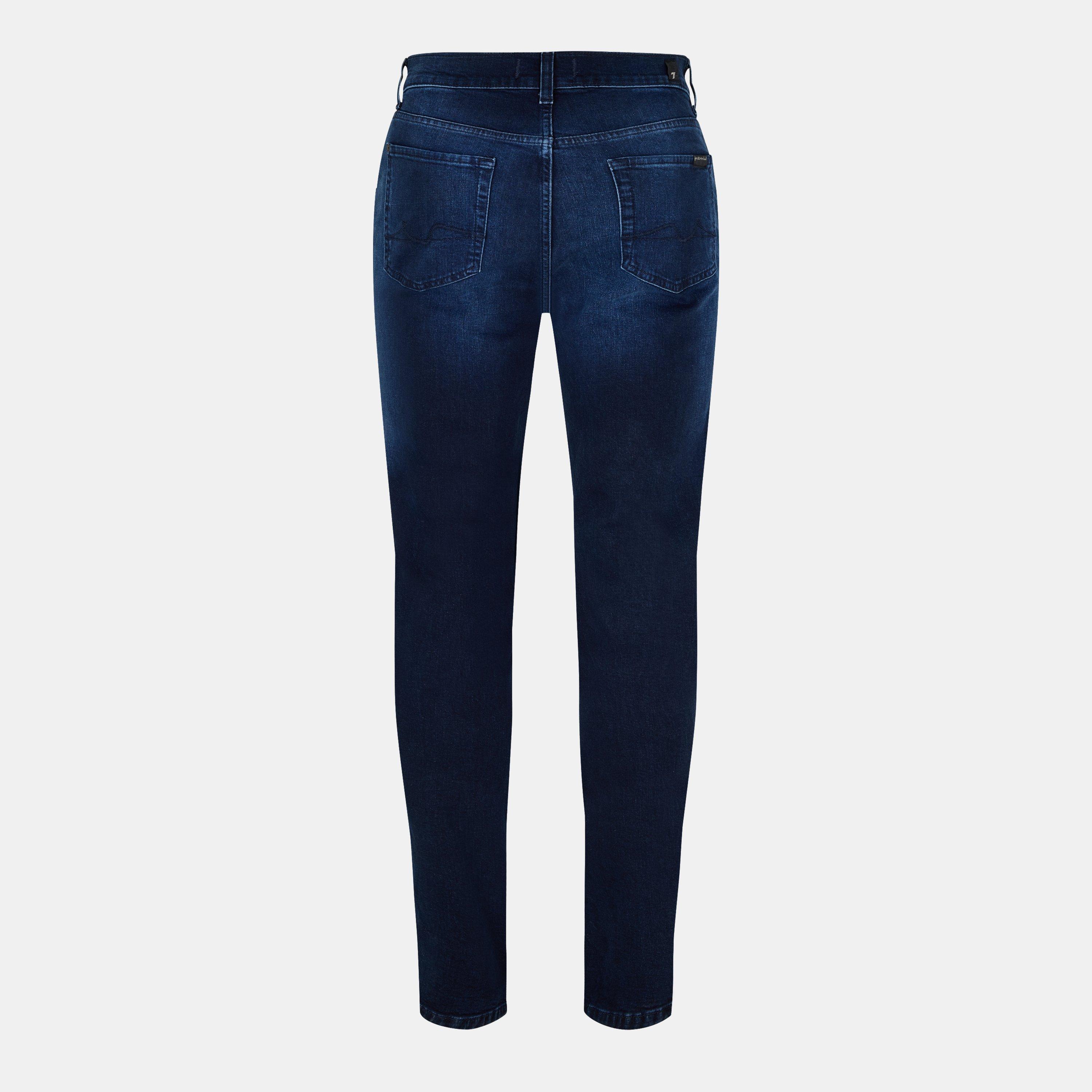 Dark Blue - 7 For All Mankind - Men's Slimmy Slim Fit Jeans - 2