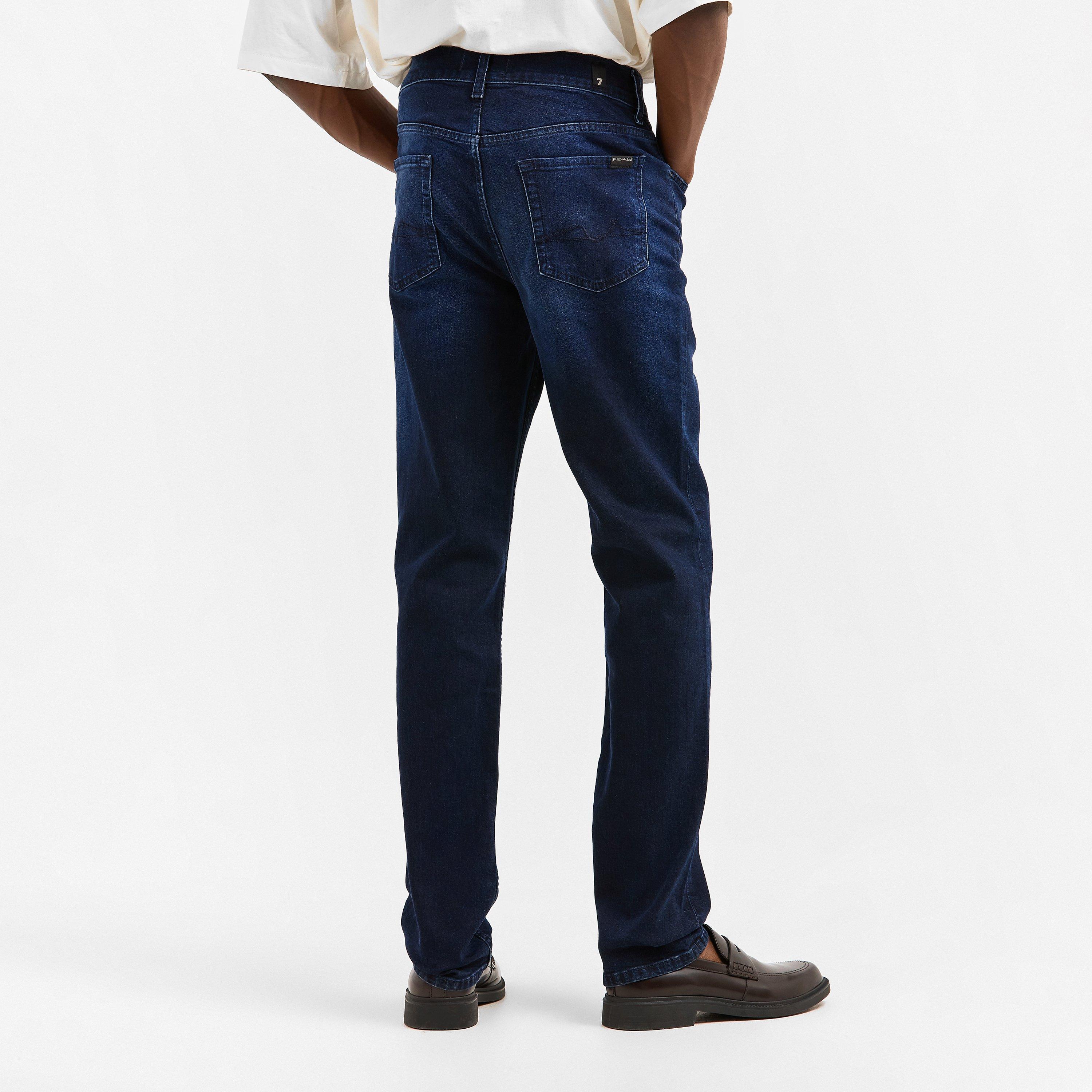 Dark Blue - 7 For All Mankind - Men's Slimmy Slim Fit Jeans - 4