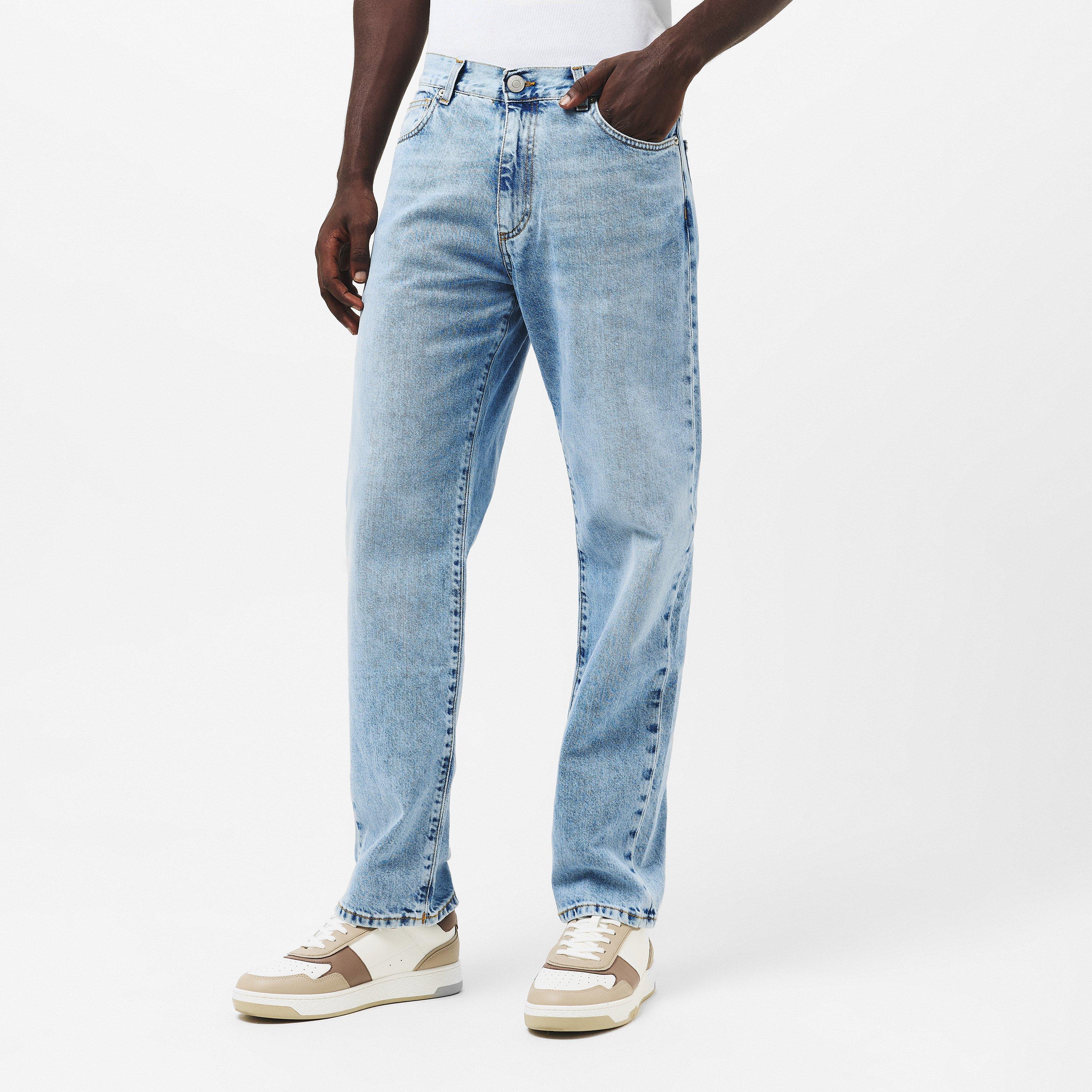 Light Blue - Family First - Men's Straight Leg Jeans - 3