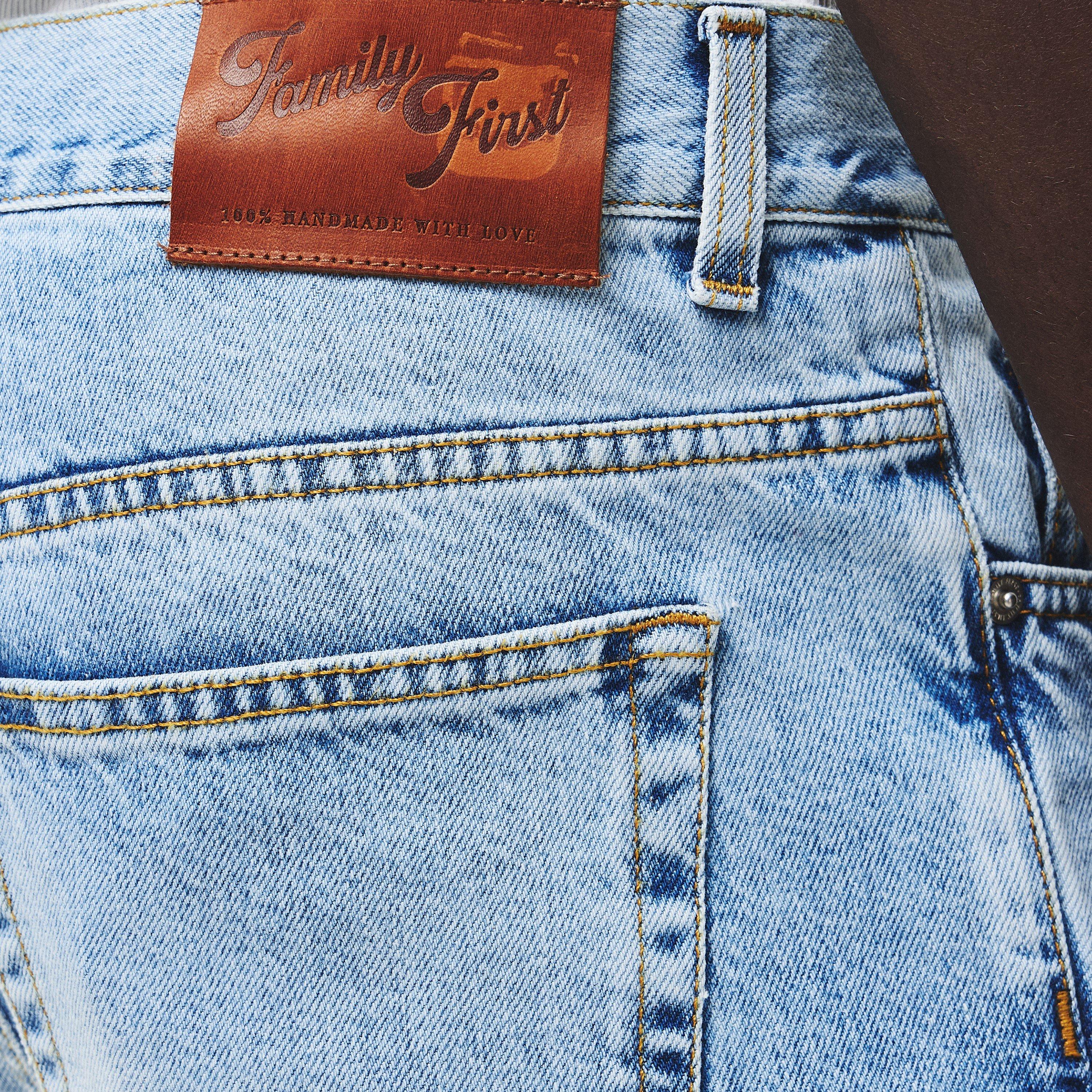 Light Blue - Family First - Men's Straight Leg Jeans - 5