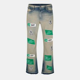 Off White Men's Skinny Slim Fit Jeans