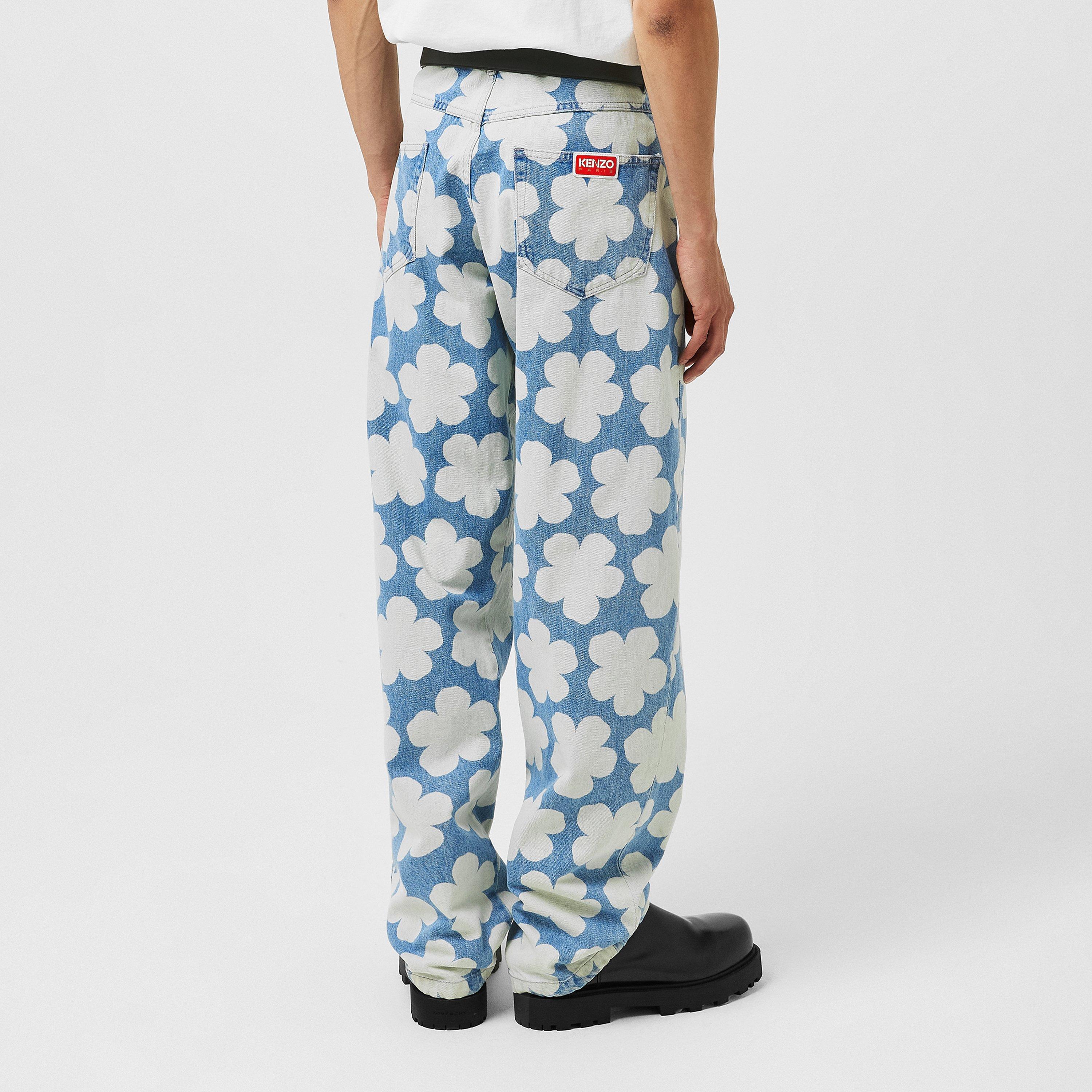 Black - Off White - Men's Straight Fit Skate Jeans - 4