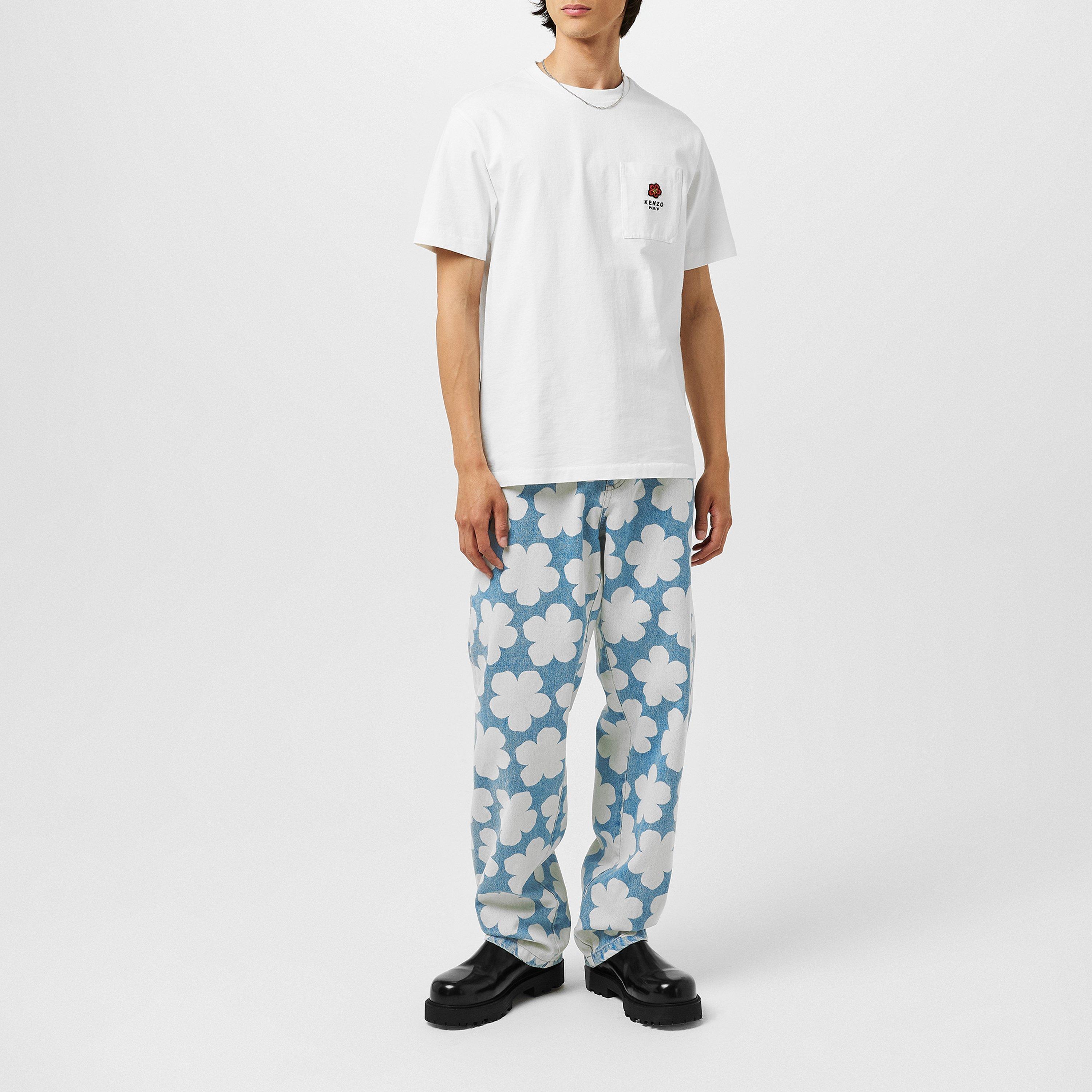 Black - Off White - Men's Straight Fit Skate Jeans - 6