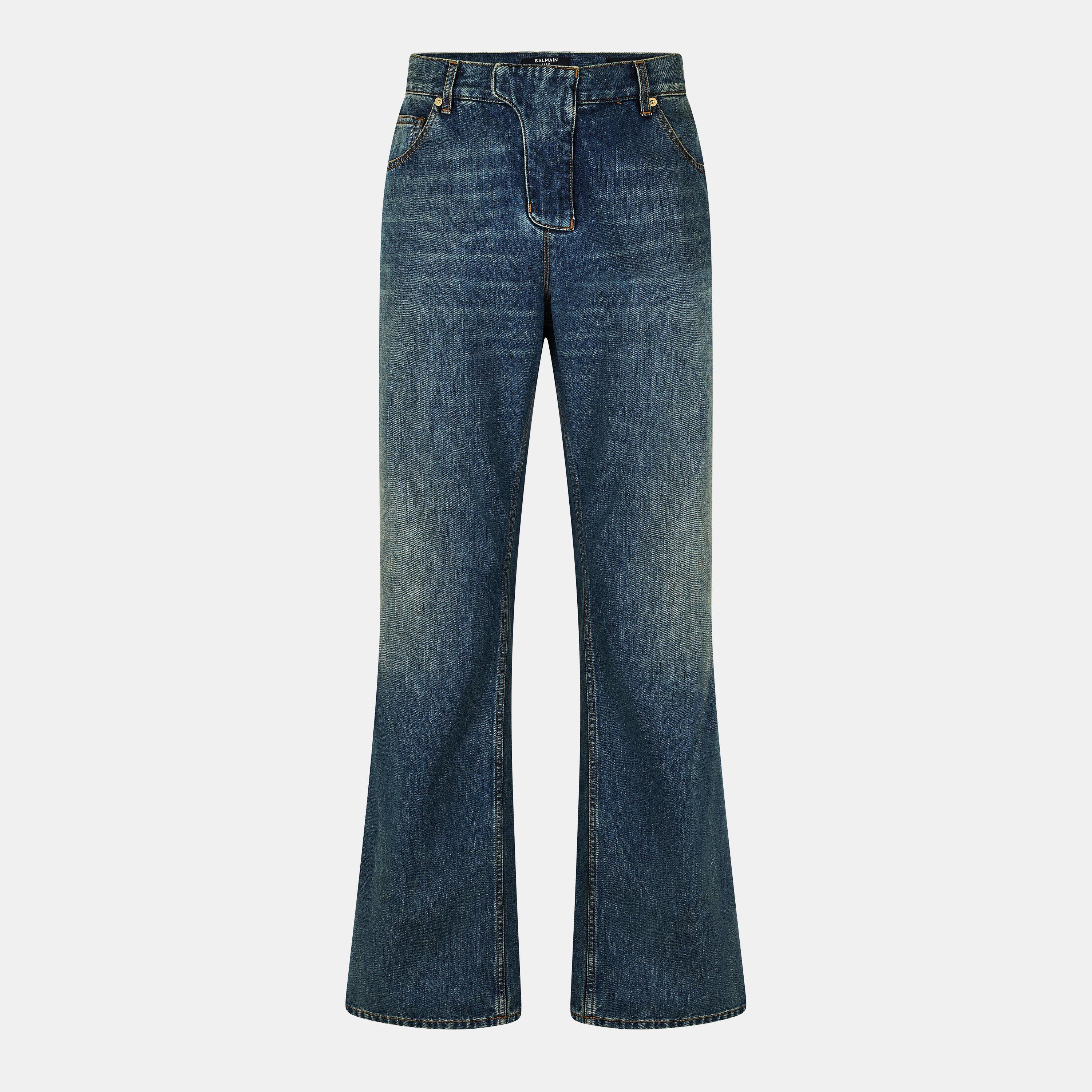 Blue - Balmain - Men's Straight Leg Jeans - 1