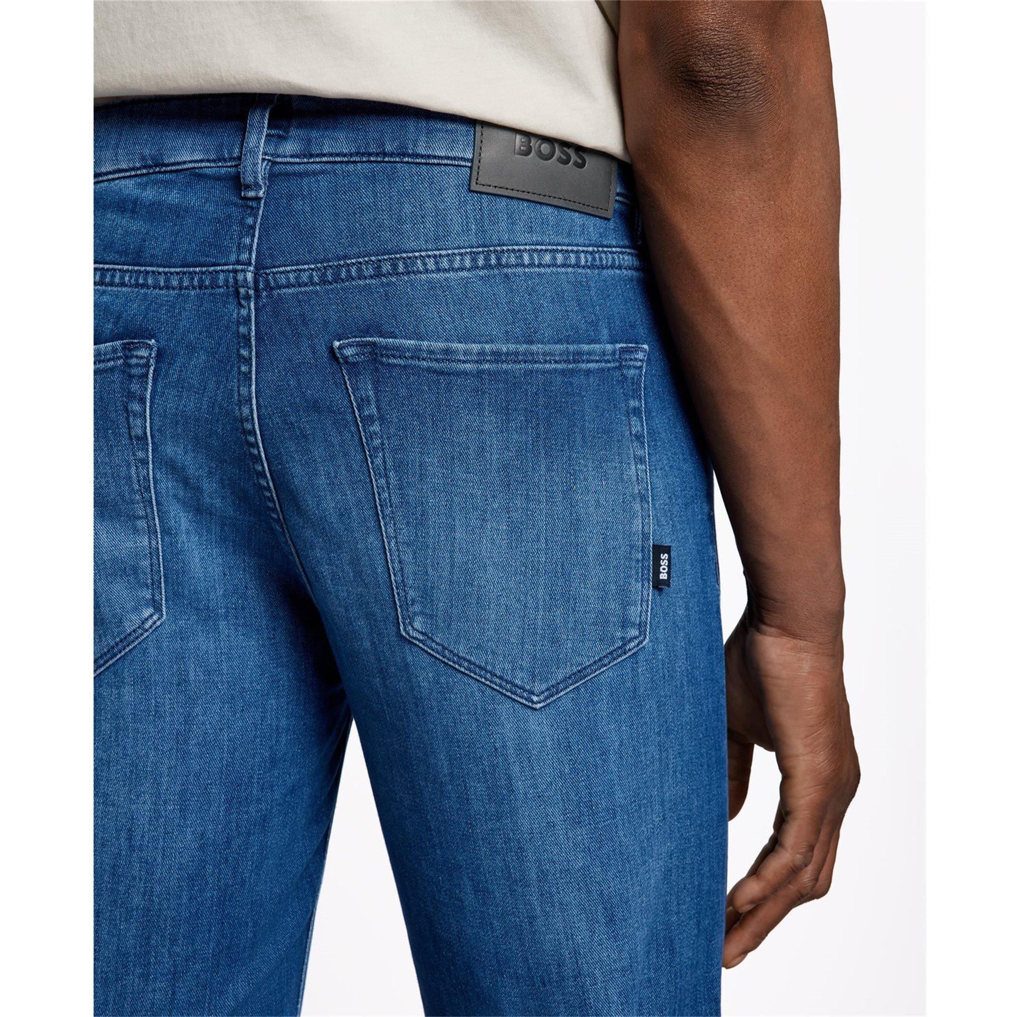 Medium Blue - Boss - Maine3 10215872 07 Slim Fit Jeans Mens - 4