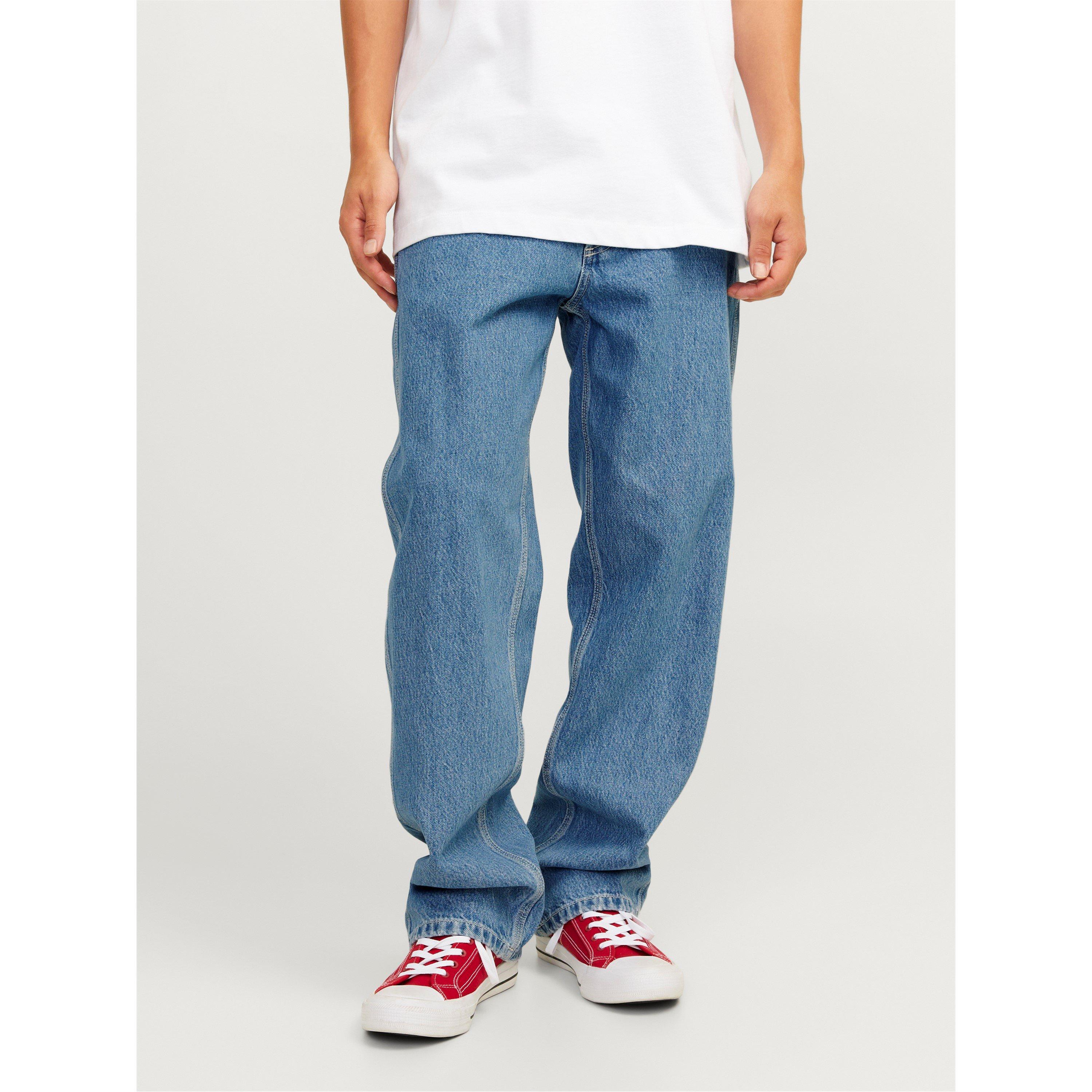 Blue Denim - Jack and Jones - Men's Eddie Worker Straight Leg Jeans - 1