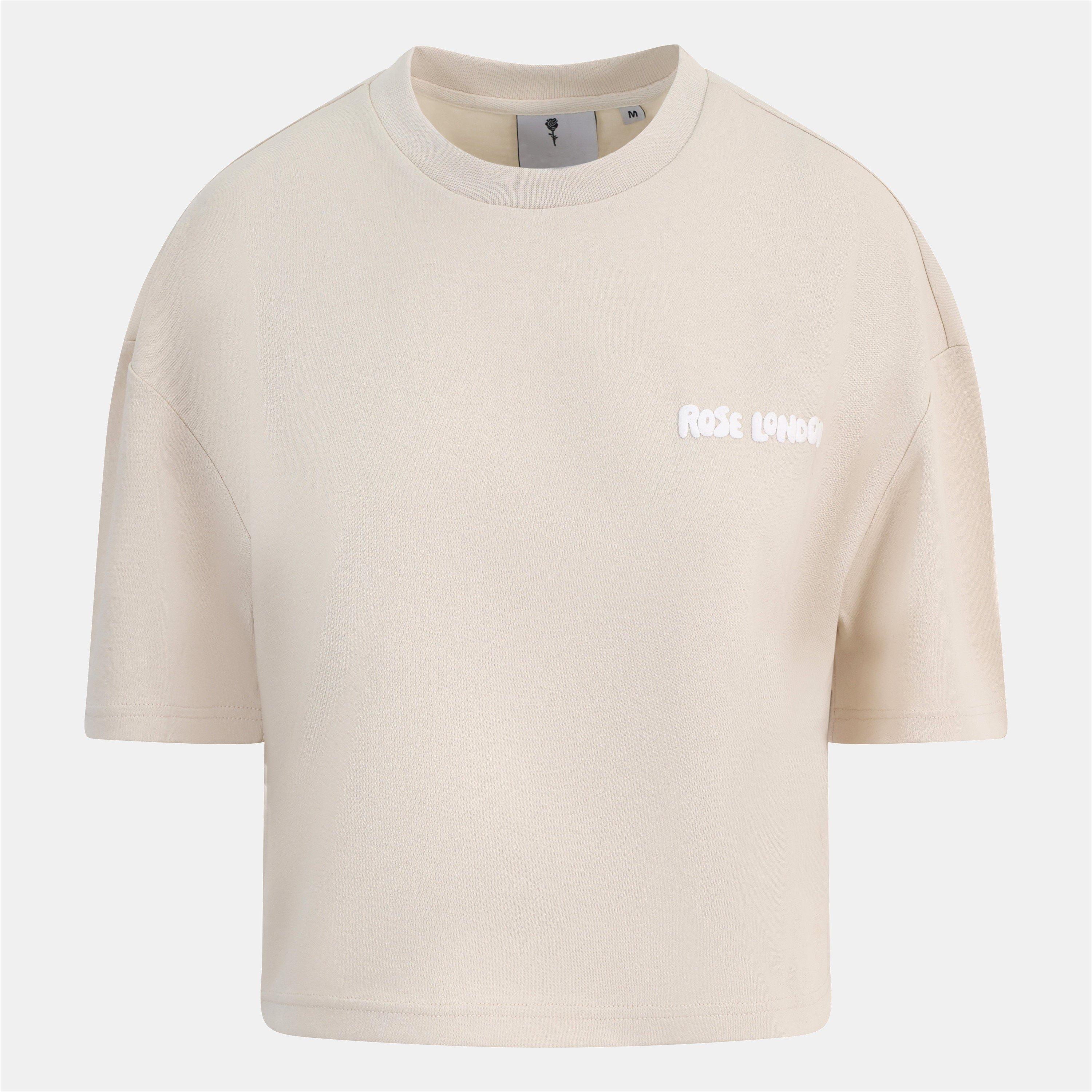 Rose London Women's Authentic Crop T-Shirt - Summer Sand - 12 (M)