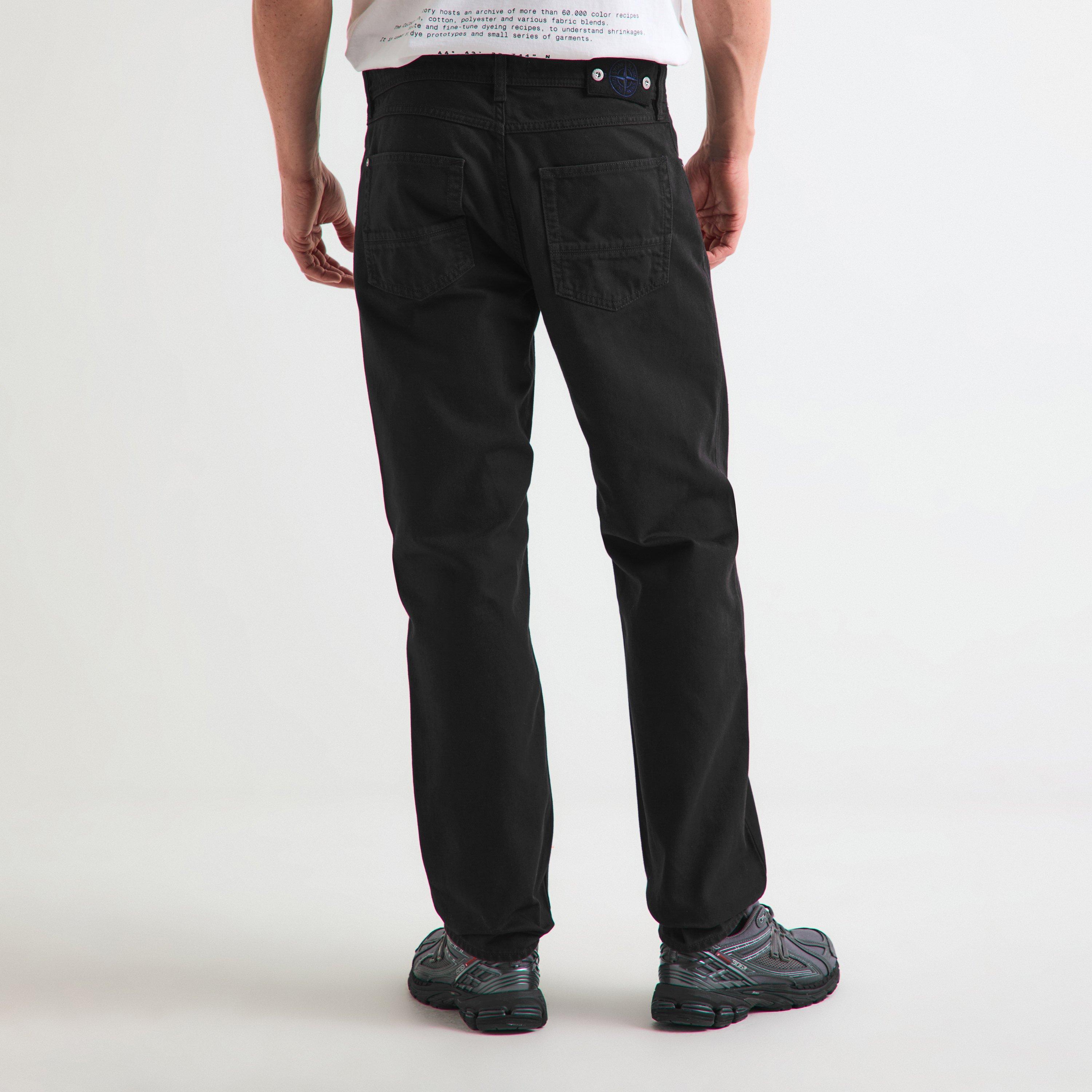 Black V0029 - Stone Island - Mens Denim Research Straight Jeans - 4