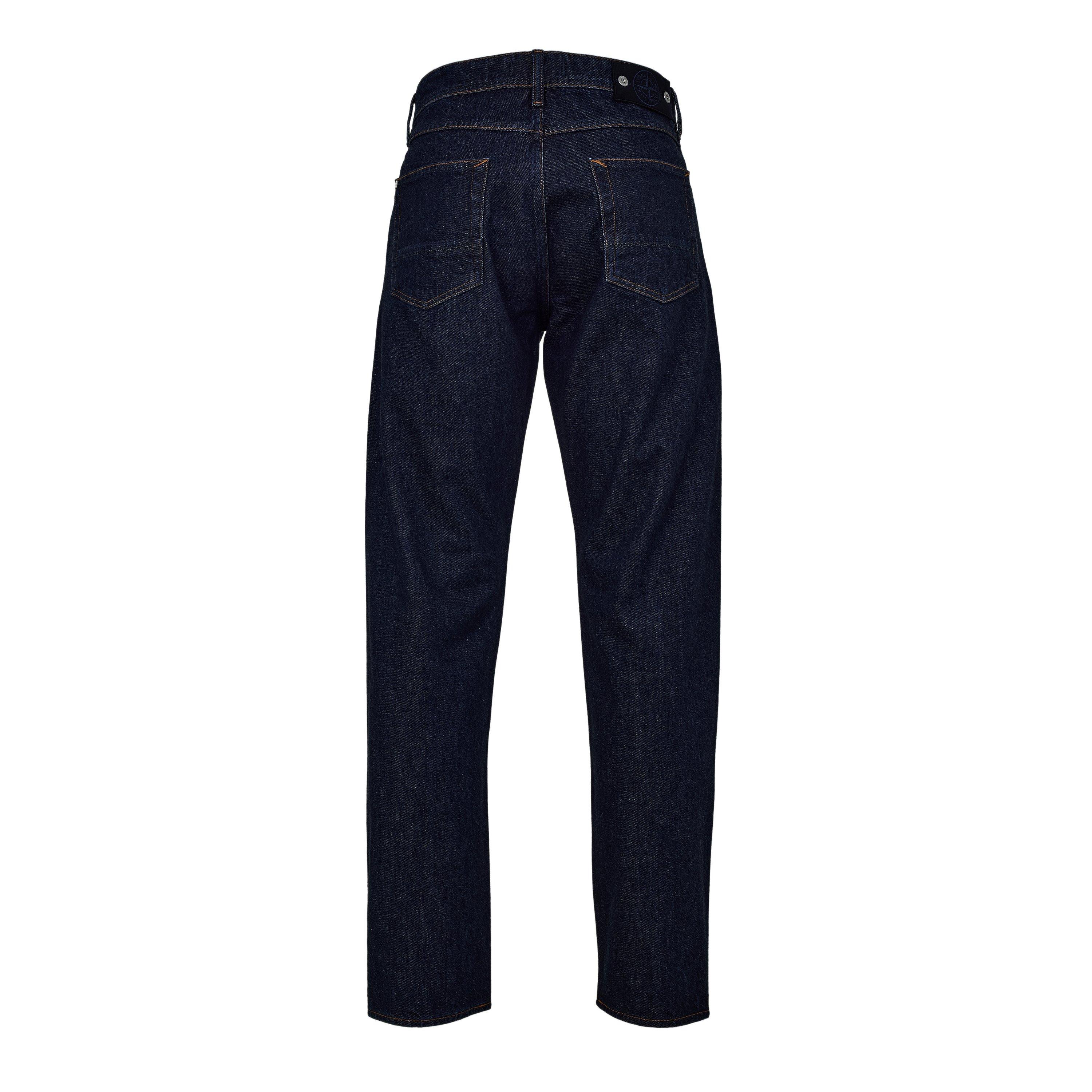 Blu Rinse VJ201 - Stone Island - Mens Denim Research Straight Jeans - 2