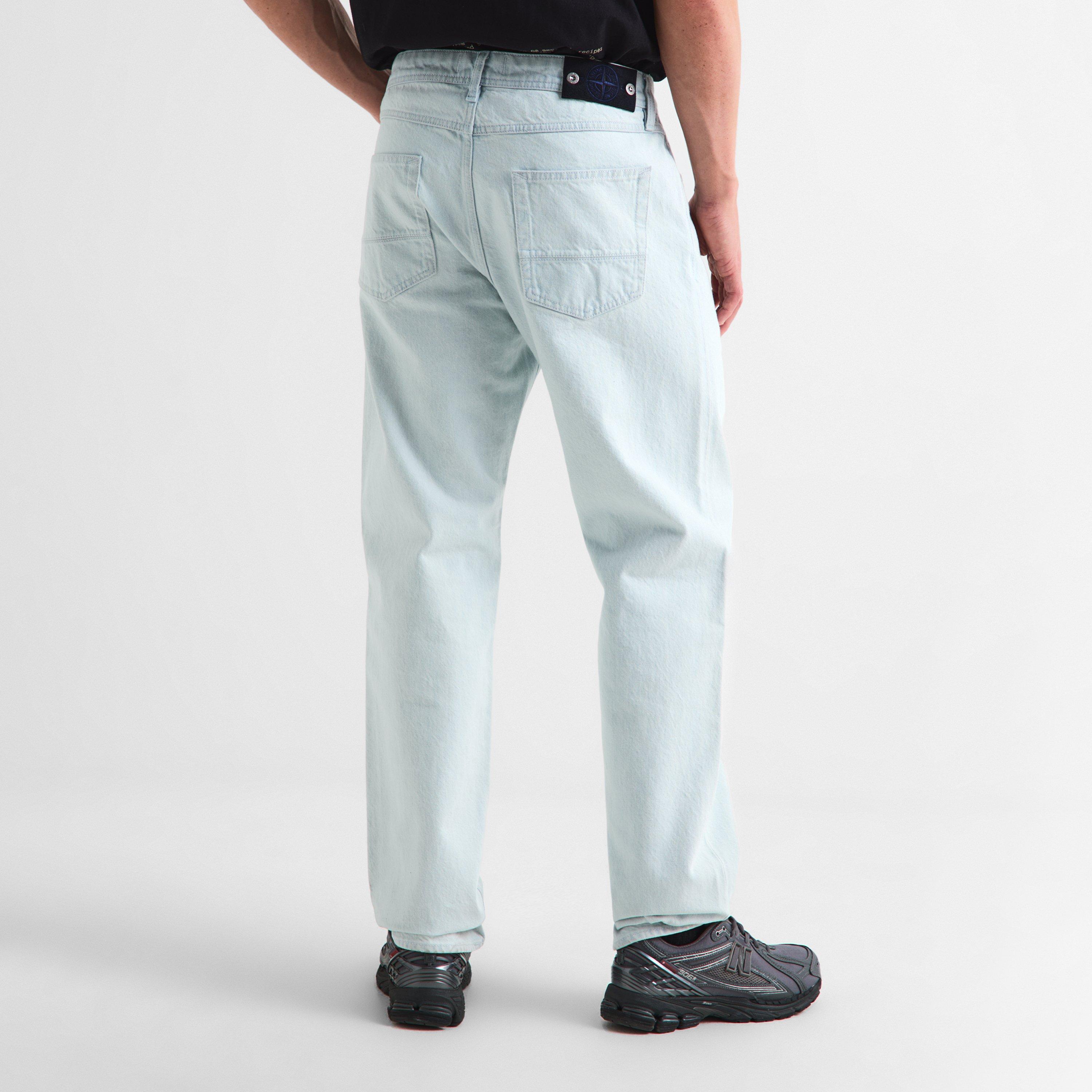 Blue Blch VJ203 - Stone Island - Mens Denim Research Straight Jeans - 4