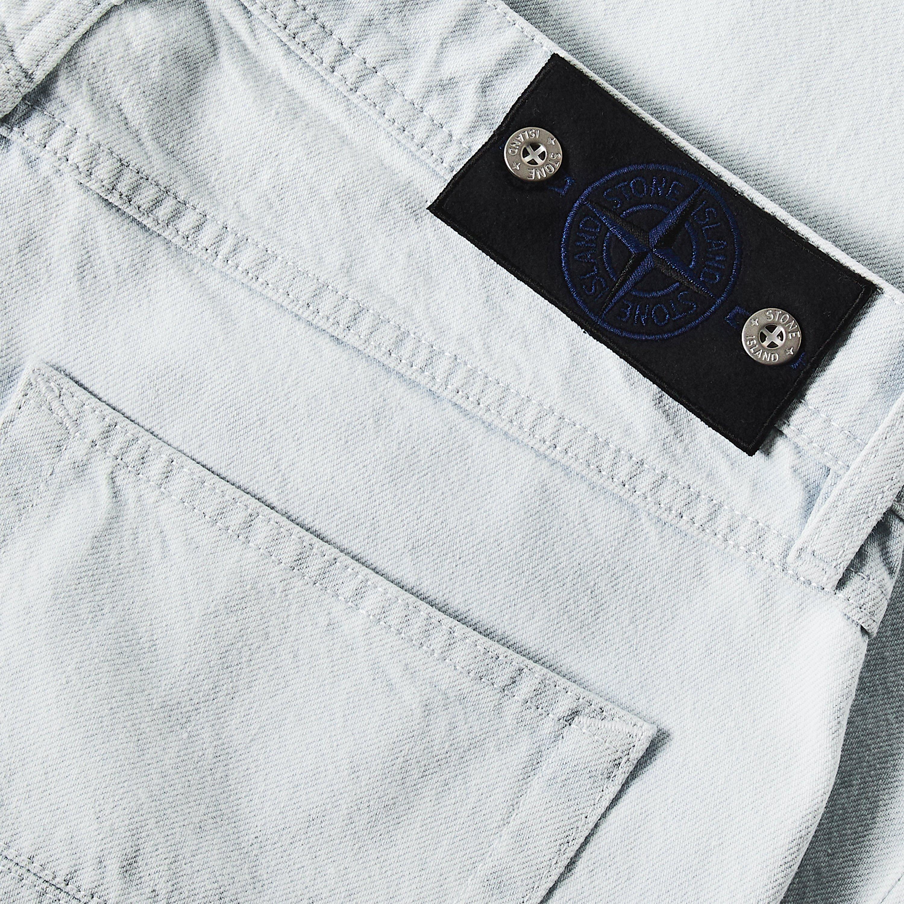 Blue Blch VJ203 - Stone Island - Mens Denim Research Straight Jeans - 5