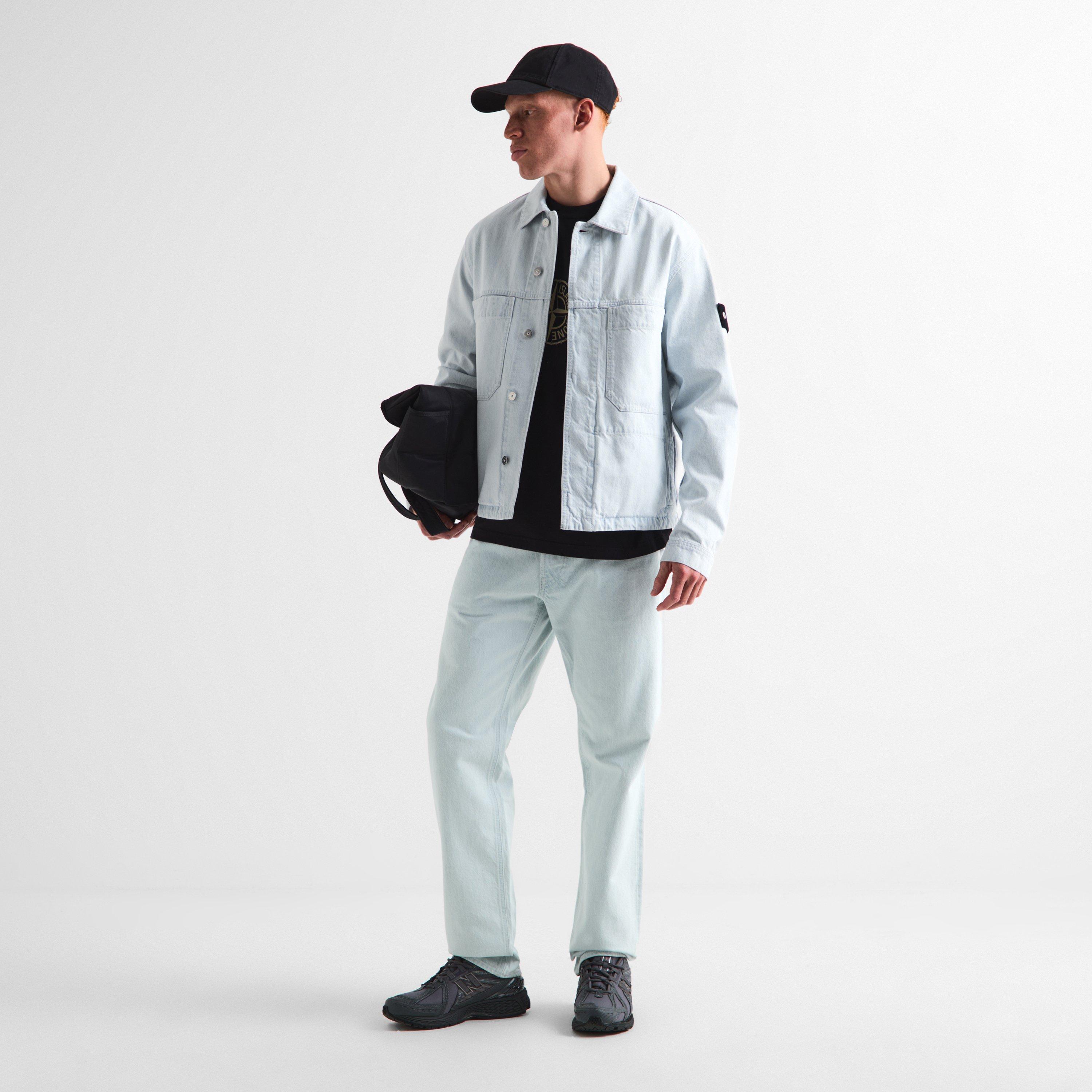 Blue Blch VJ203 - Stone Island - Mens Denim Research Straight Jeans - 6