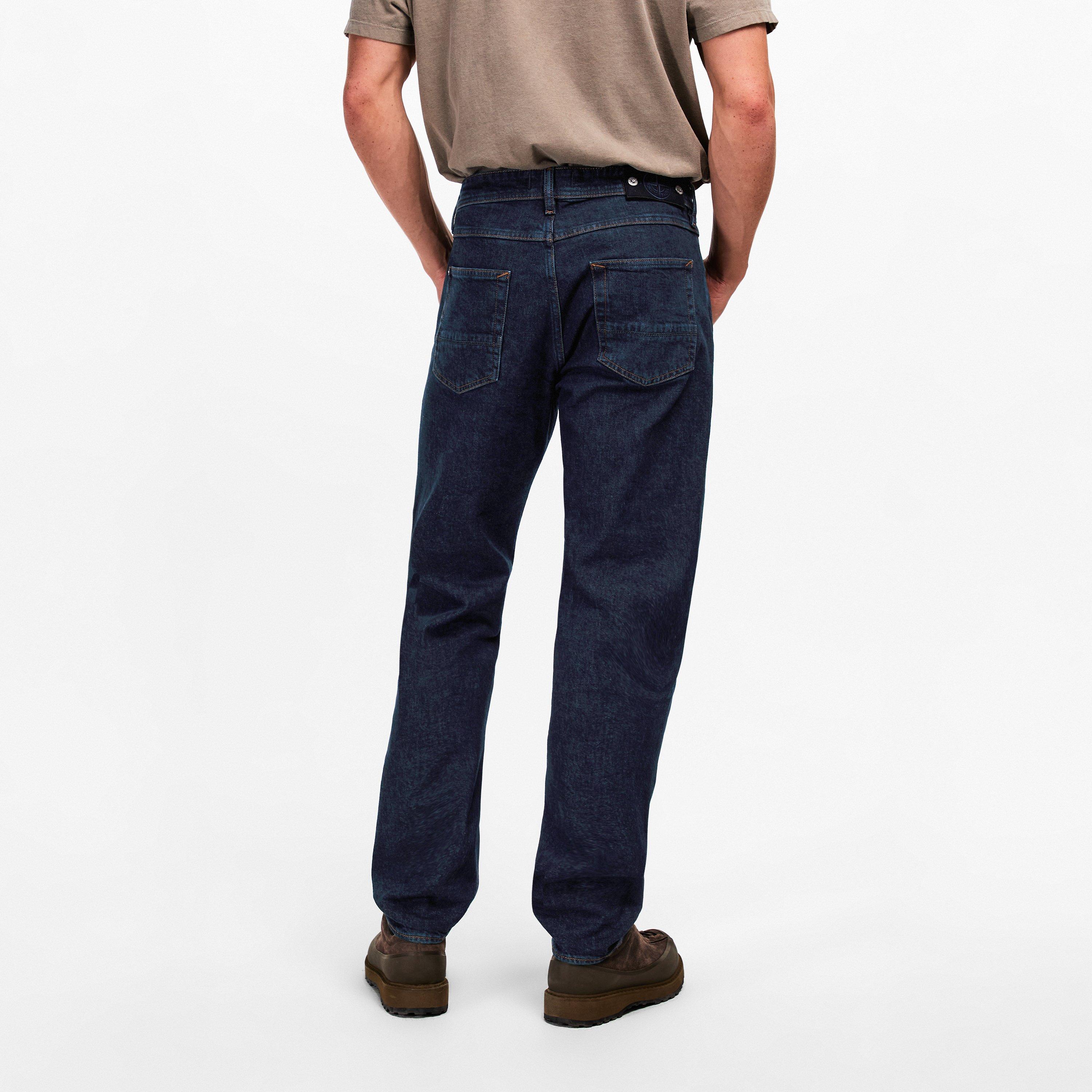 Blu Rinse VJ201 - Stone Island - Mens Denim Research Slim Jeans - 4