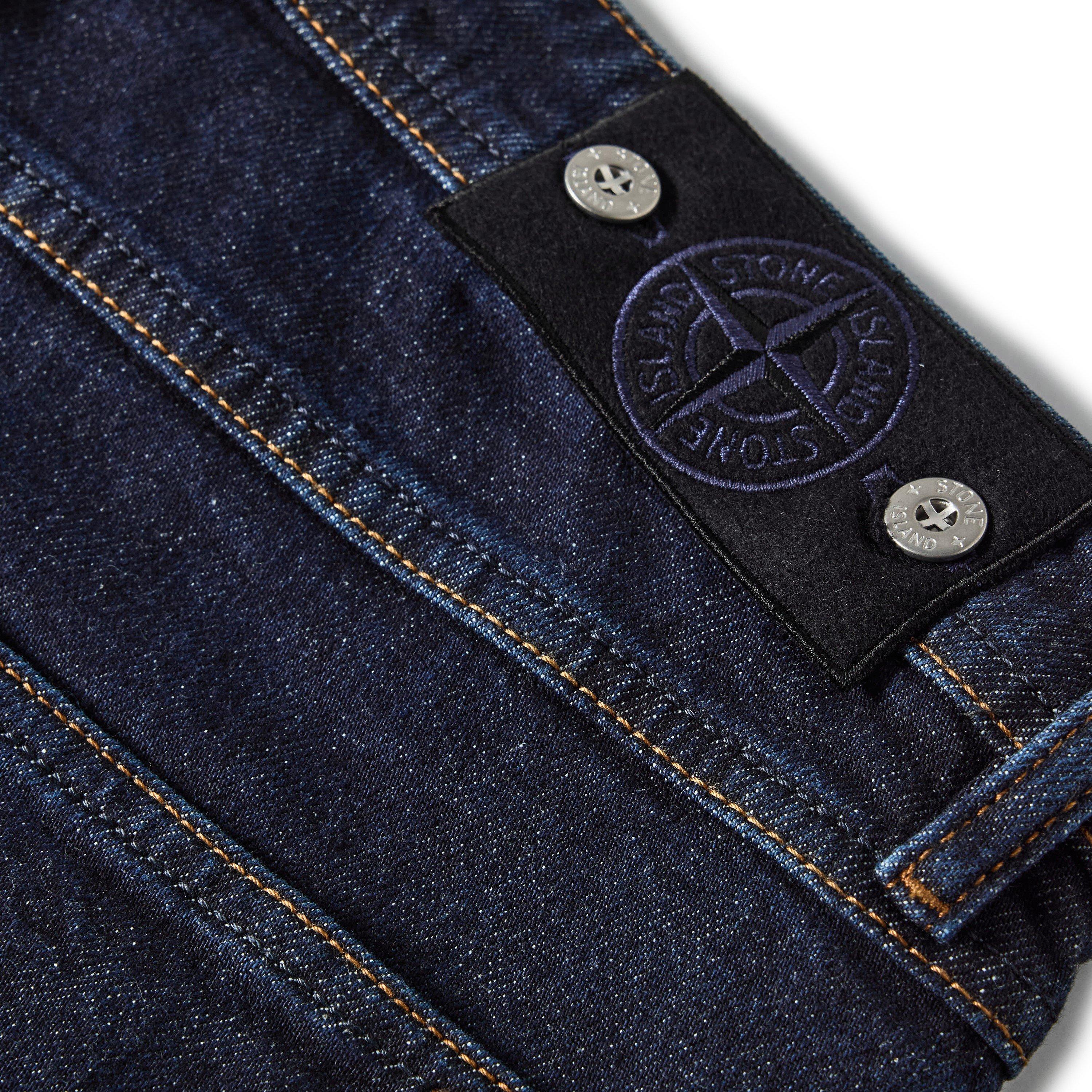 Blu Rinse VJ201 - Stone Island - Mens Denim Research Slim Jeans - 5