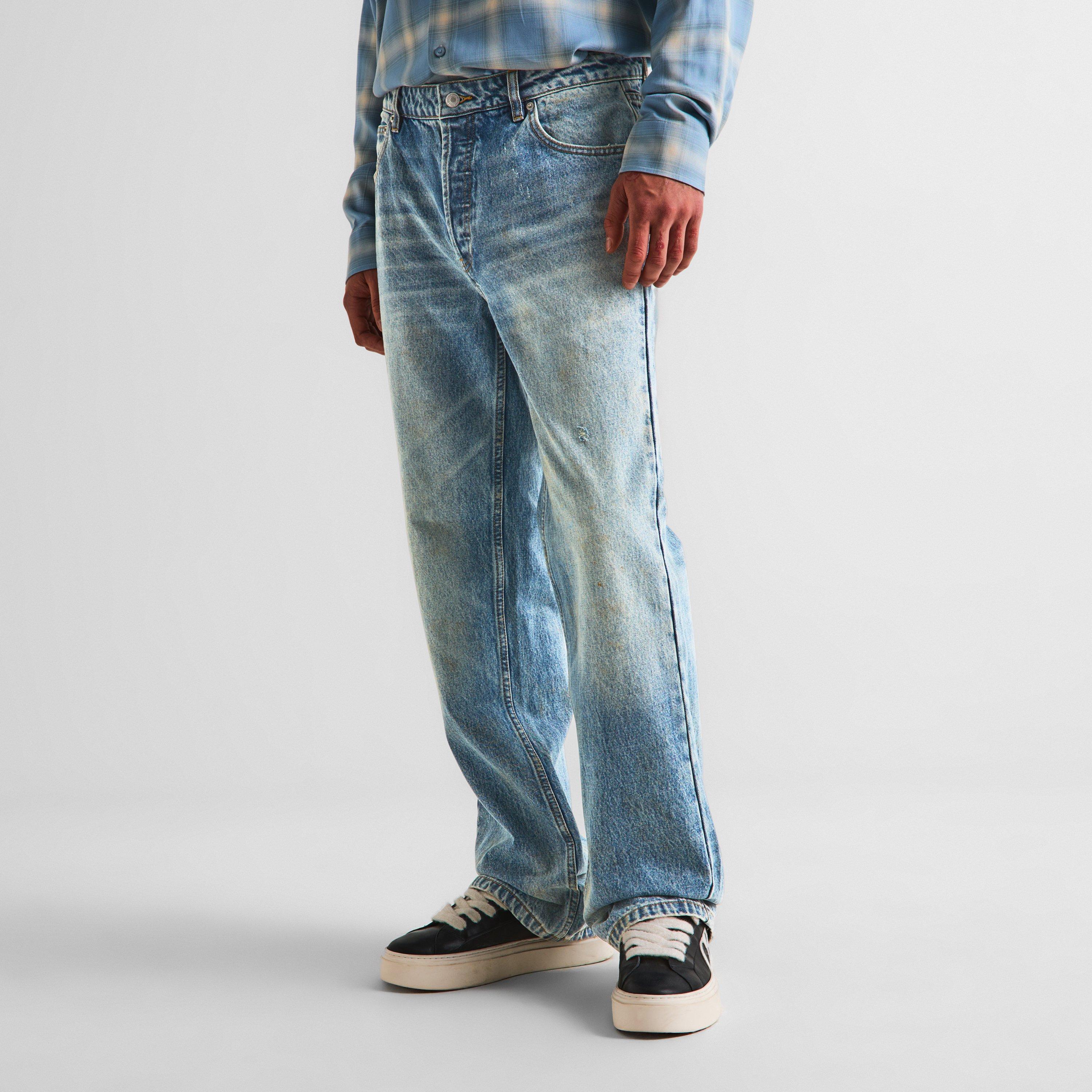 Blue - Cole Buxton - Men's Straight Leg Jeans - 3